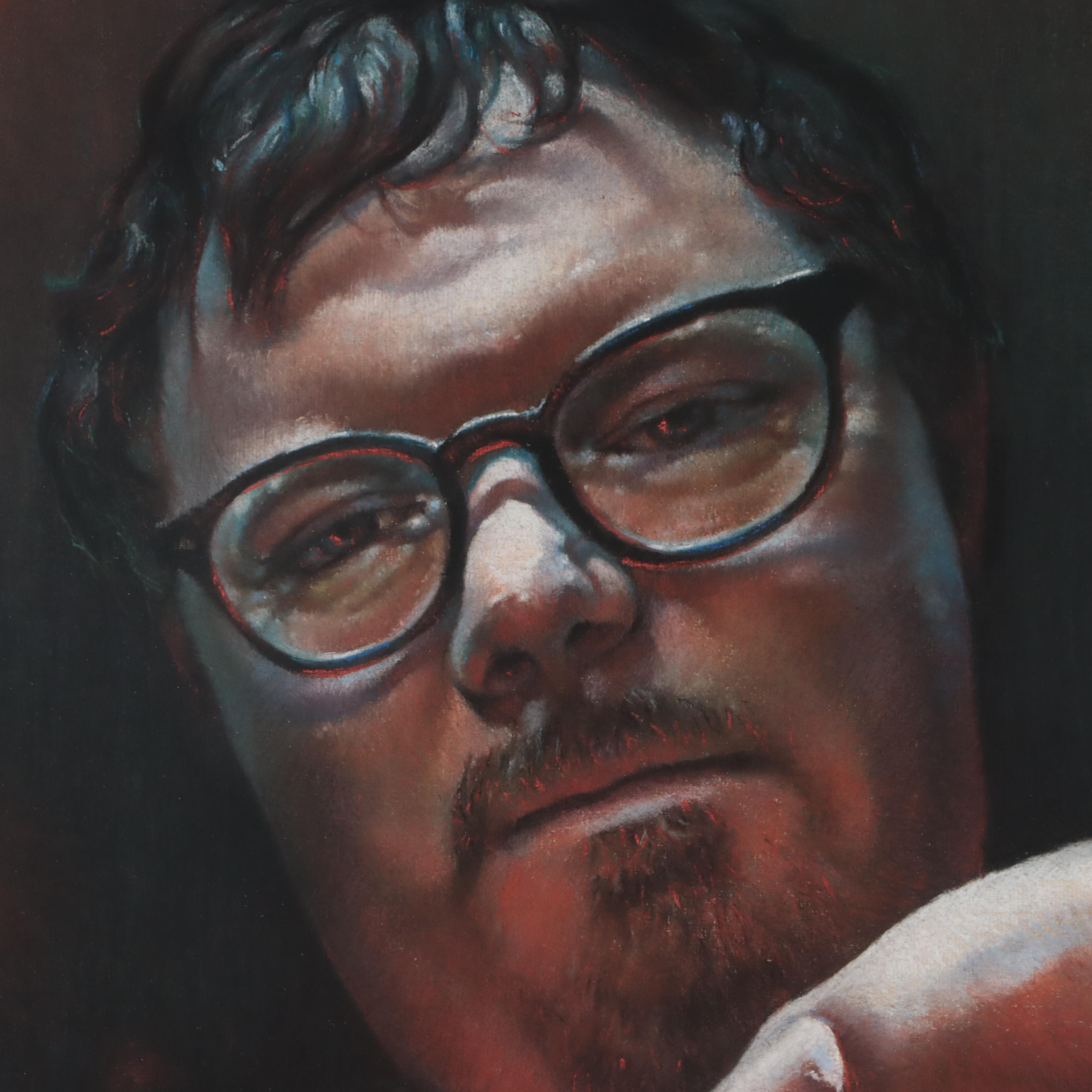 Paul Loehle Realist Pastel Portrait of Man, 2012