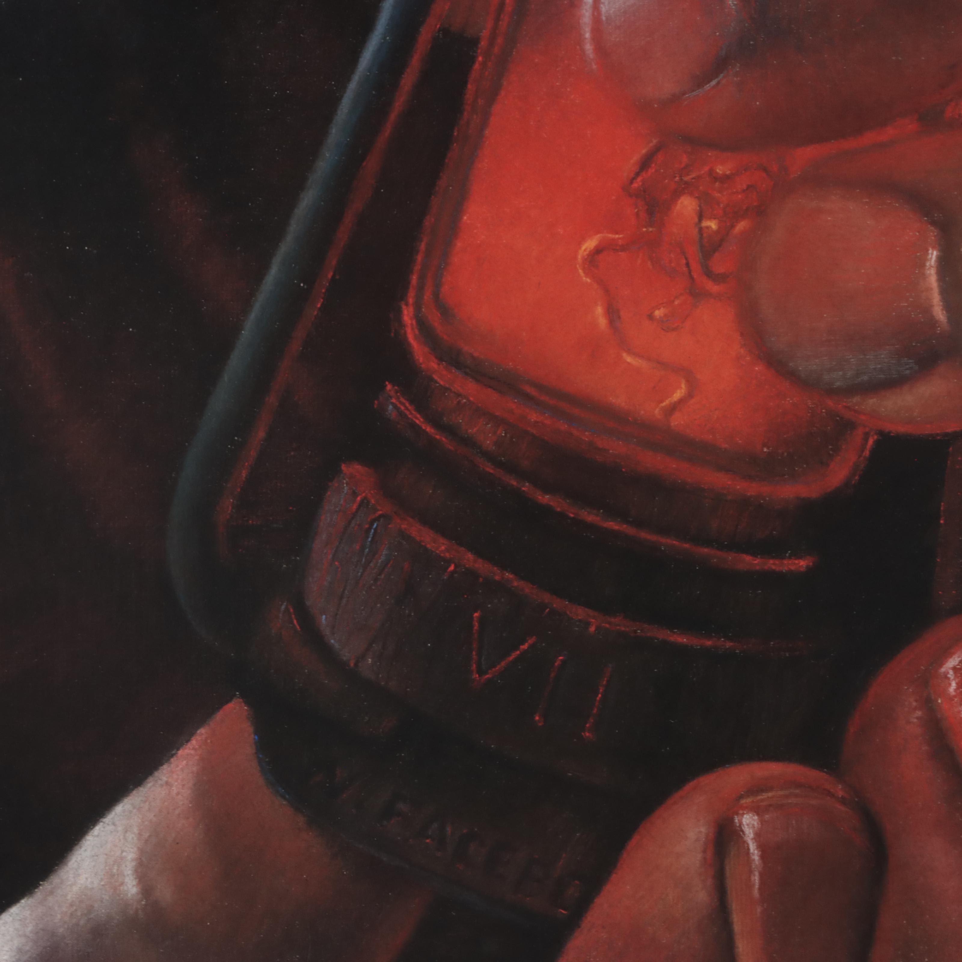 Paul Loehle Realist Pastel Portrait of Man, 2012