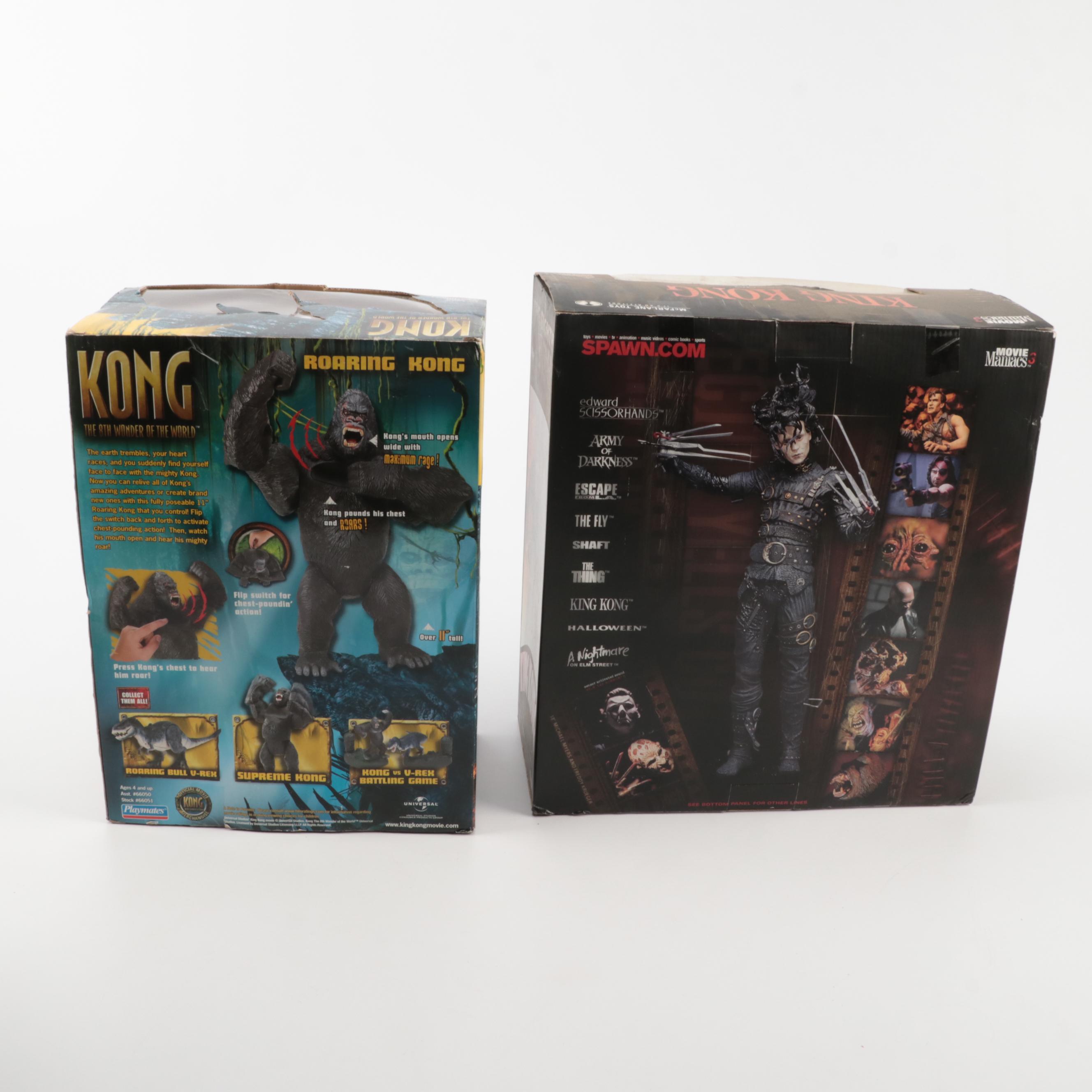 Playmates with Other King Kong and Godzilla Action Figures and Back Scratcher