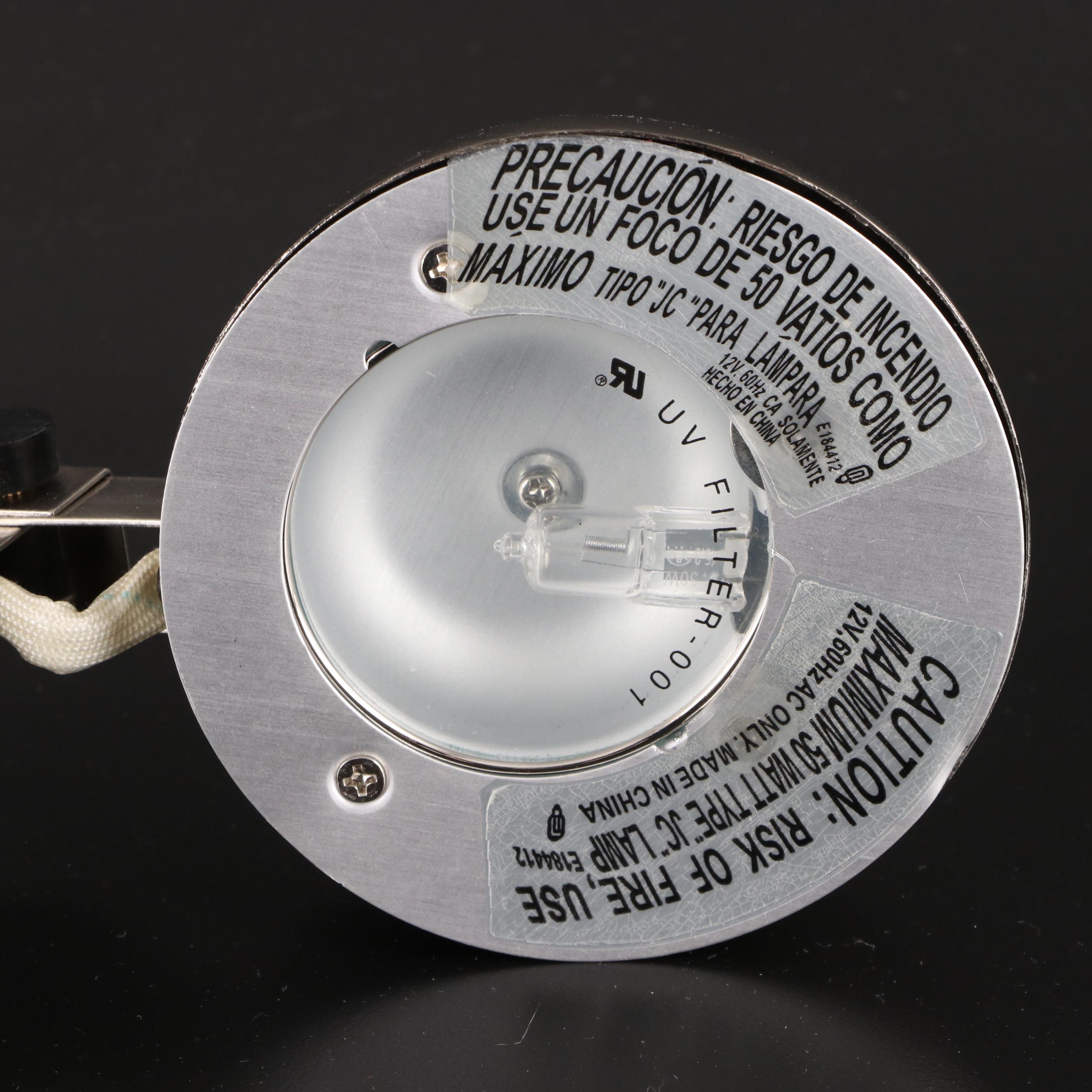 Pair of Brushed Nickel Cantilever Desk Lamps