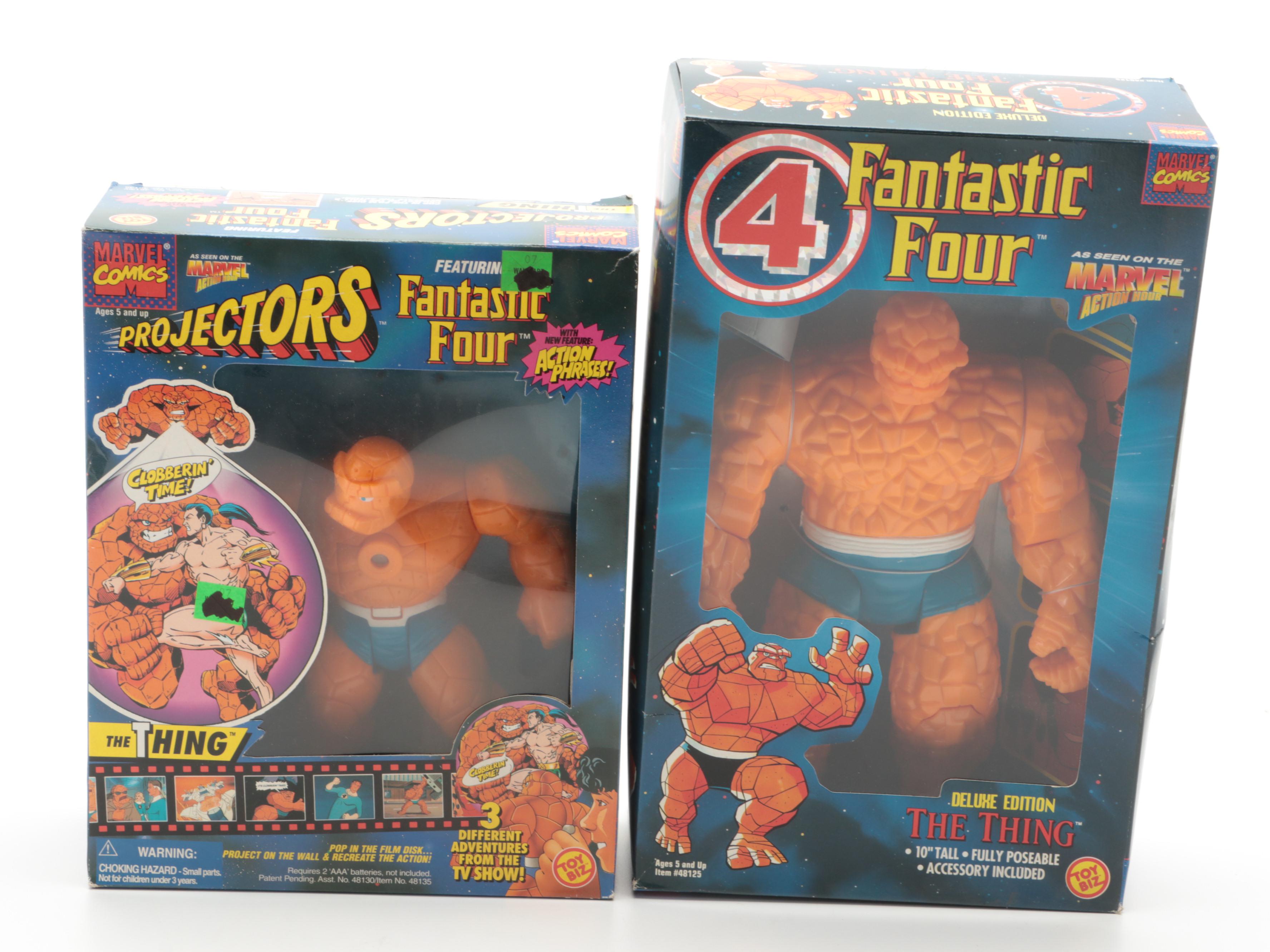 Sealed Marvel Fantastic Four Action Figures with Dr. Doom, More, Late 20th C