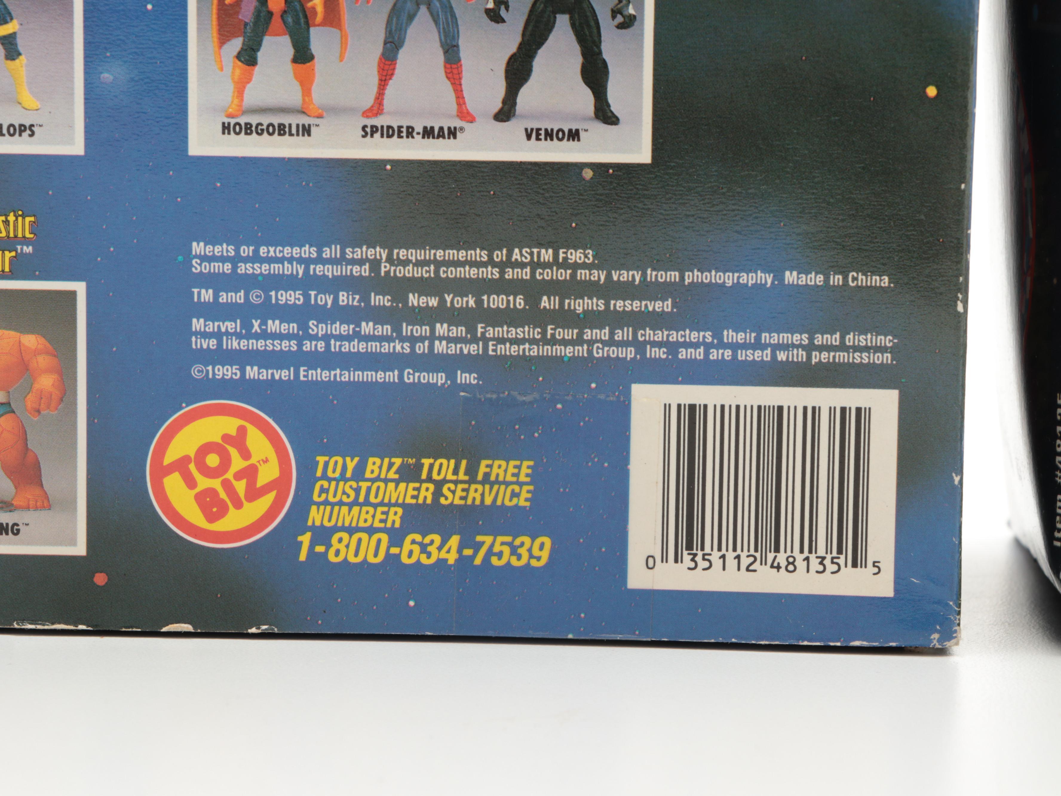 Sealed Marvel Fantastic Four Action Figures with Dr. Doom, More, Late 20th C