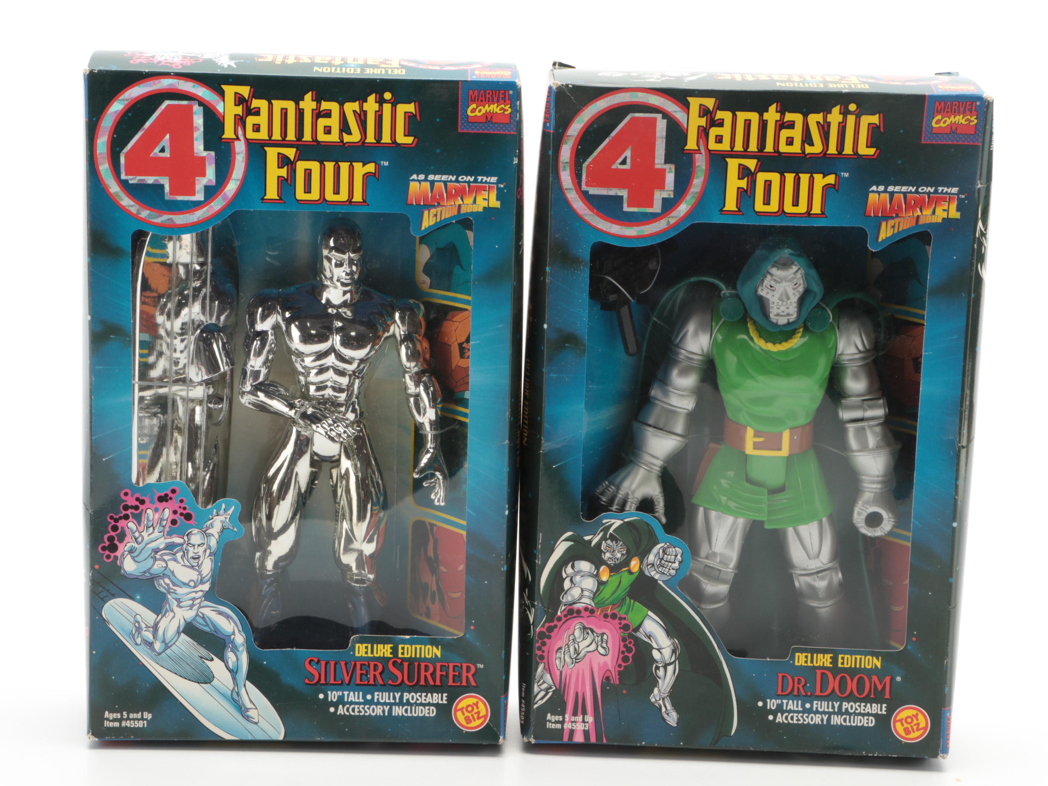Sealed Marvel Fantastic Four Action Figures with Dr. Doom, More, Late 20th C