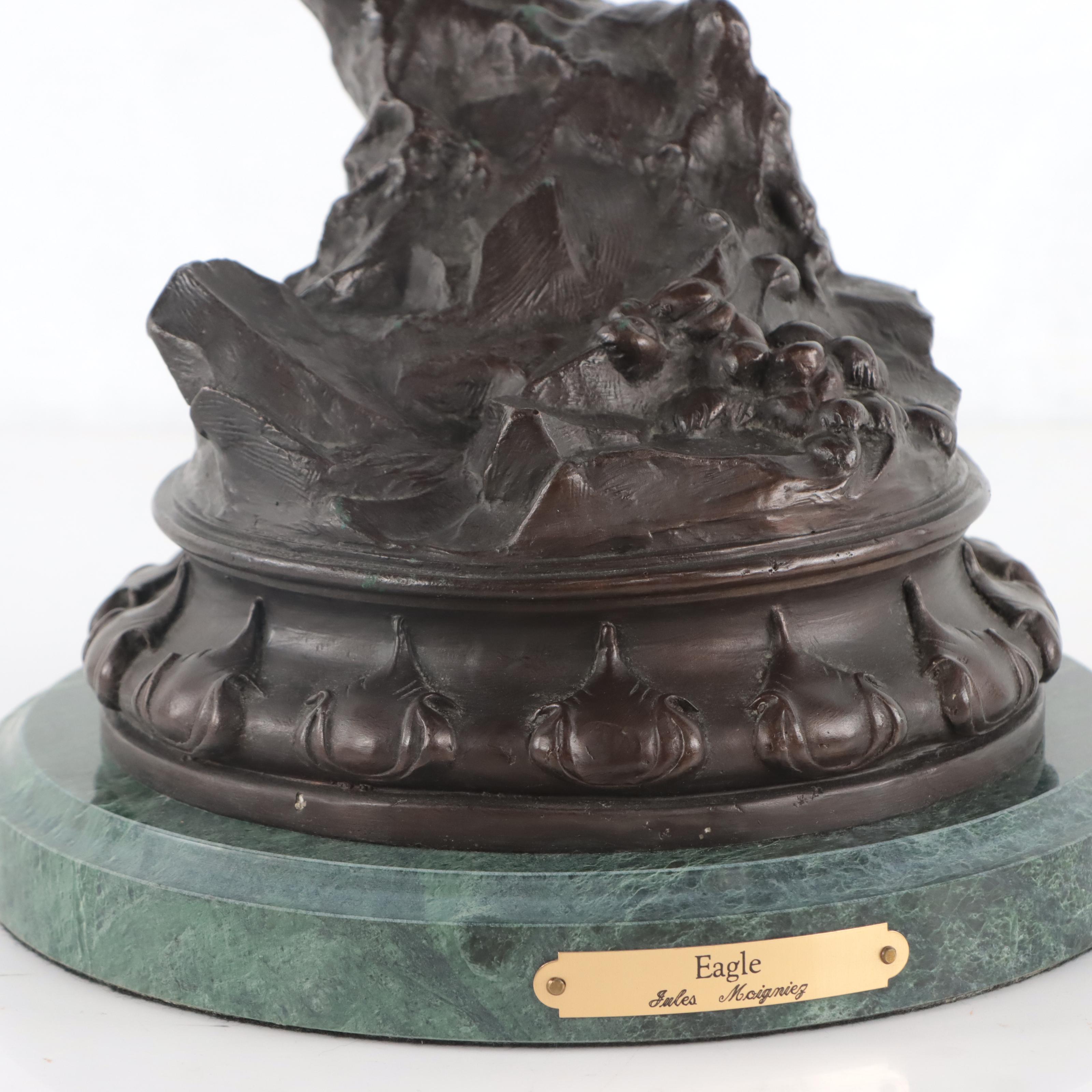 Jules Moigniez Bronze Sculpture "Eagle"