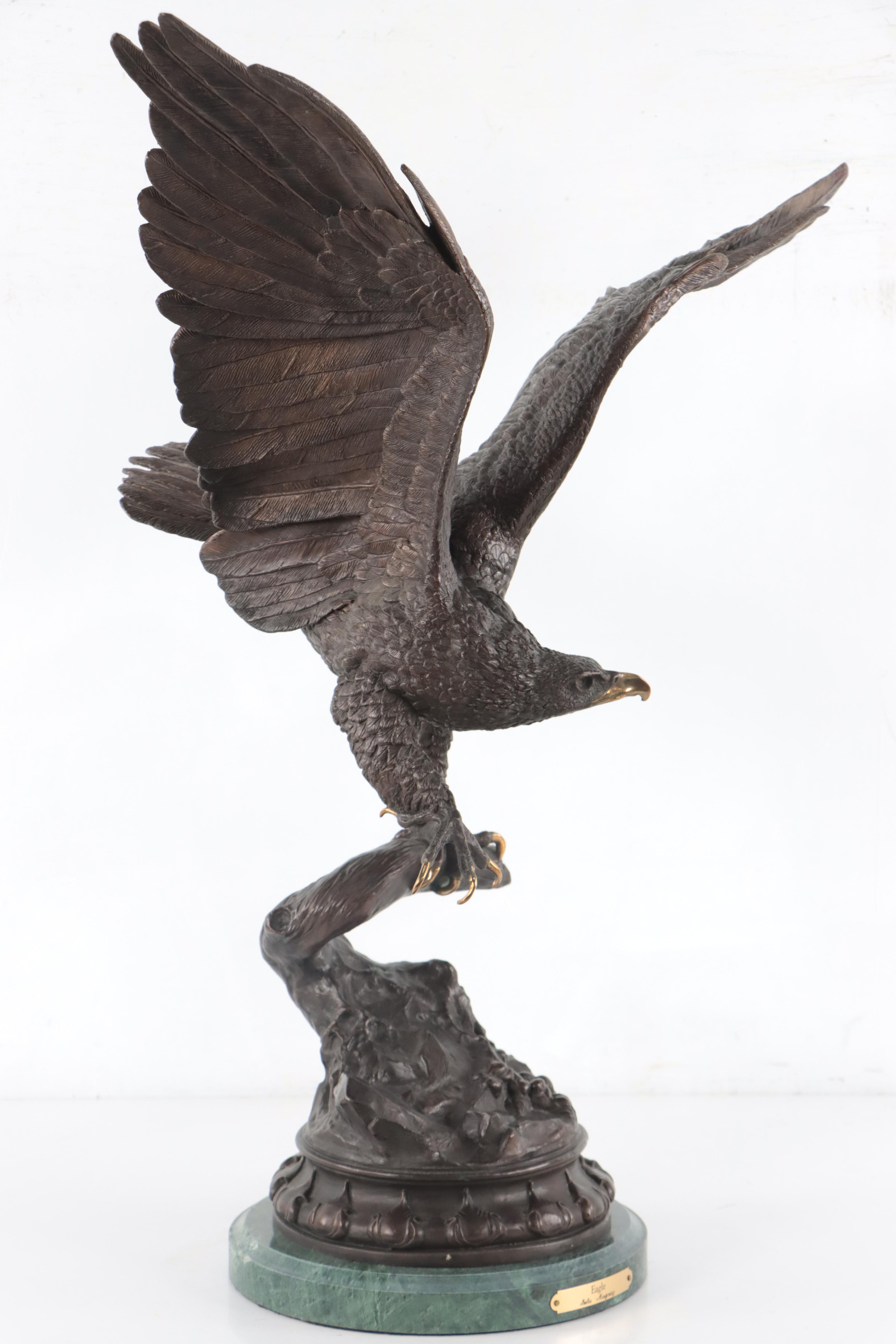 Jules Moigniez Bronze Sculpture "Eagle"