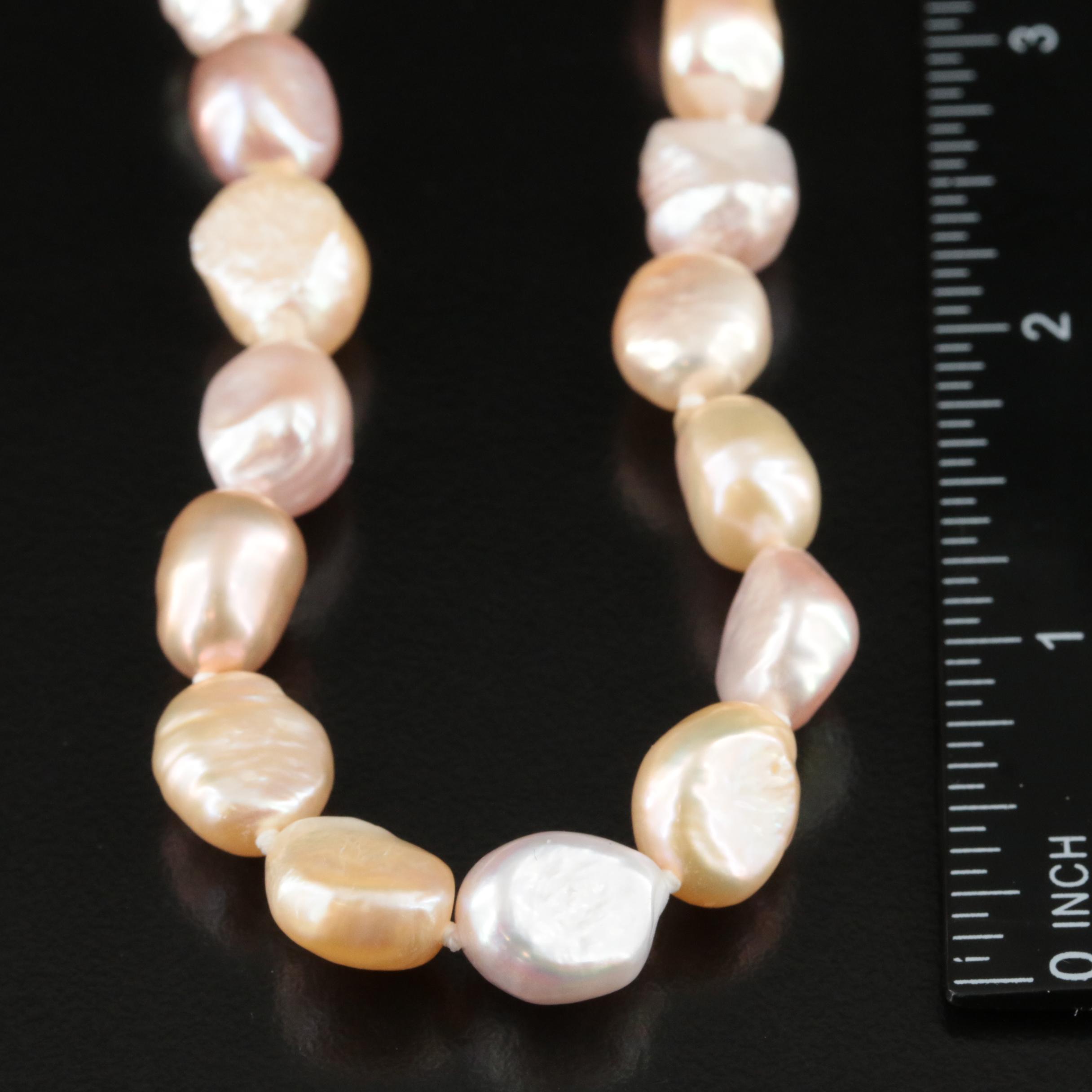 Pearl Necklace with Sterling Clasp