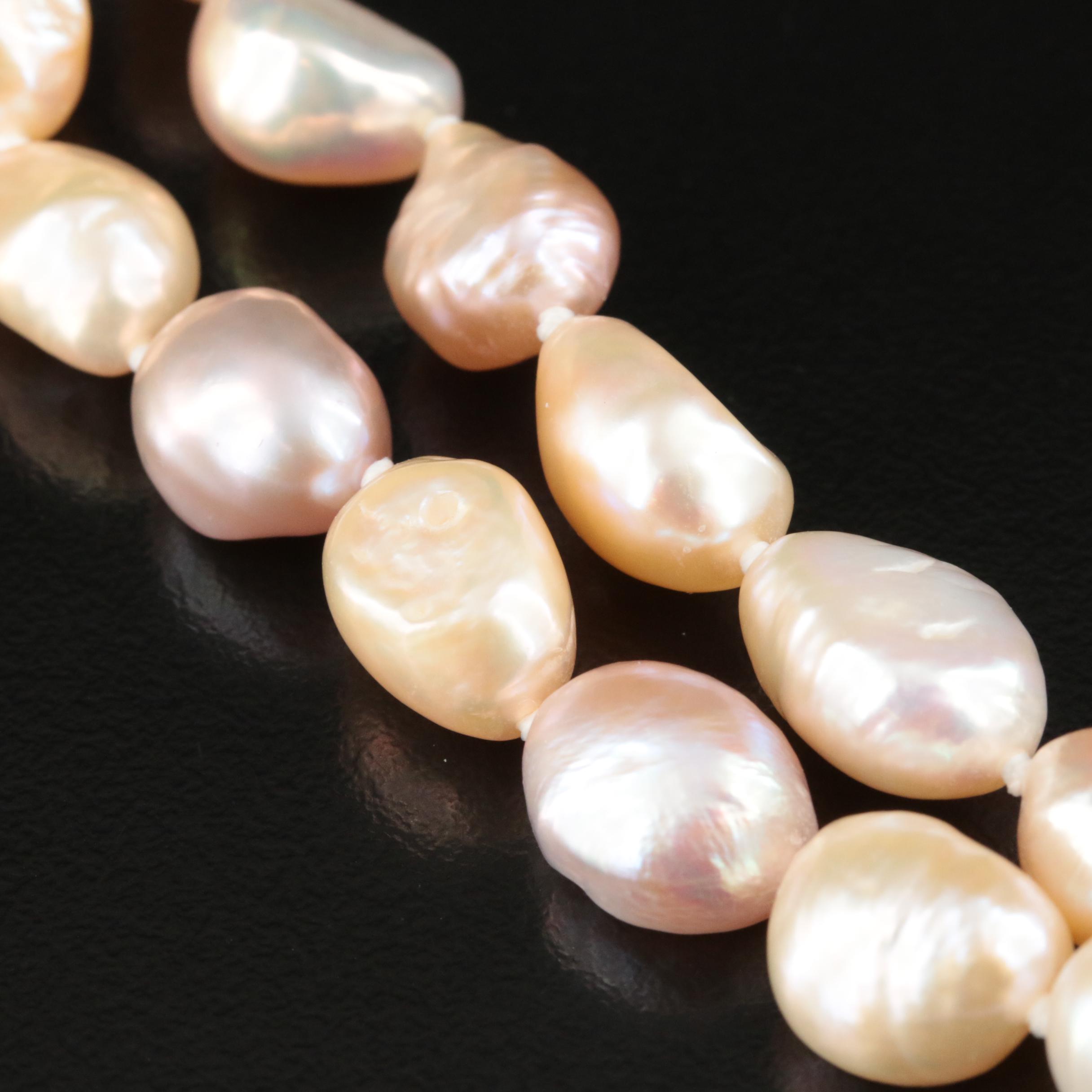 Pearl Necklace with Sterling Clasp