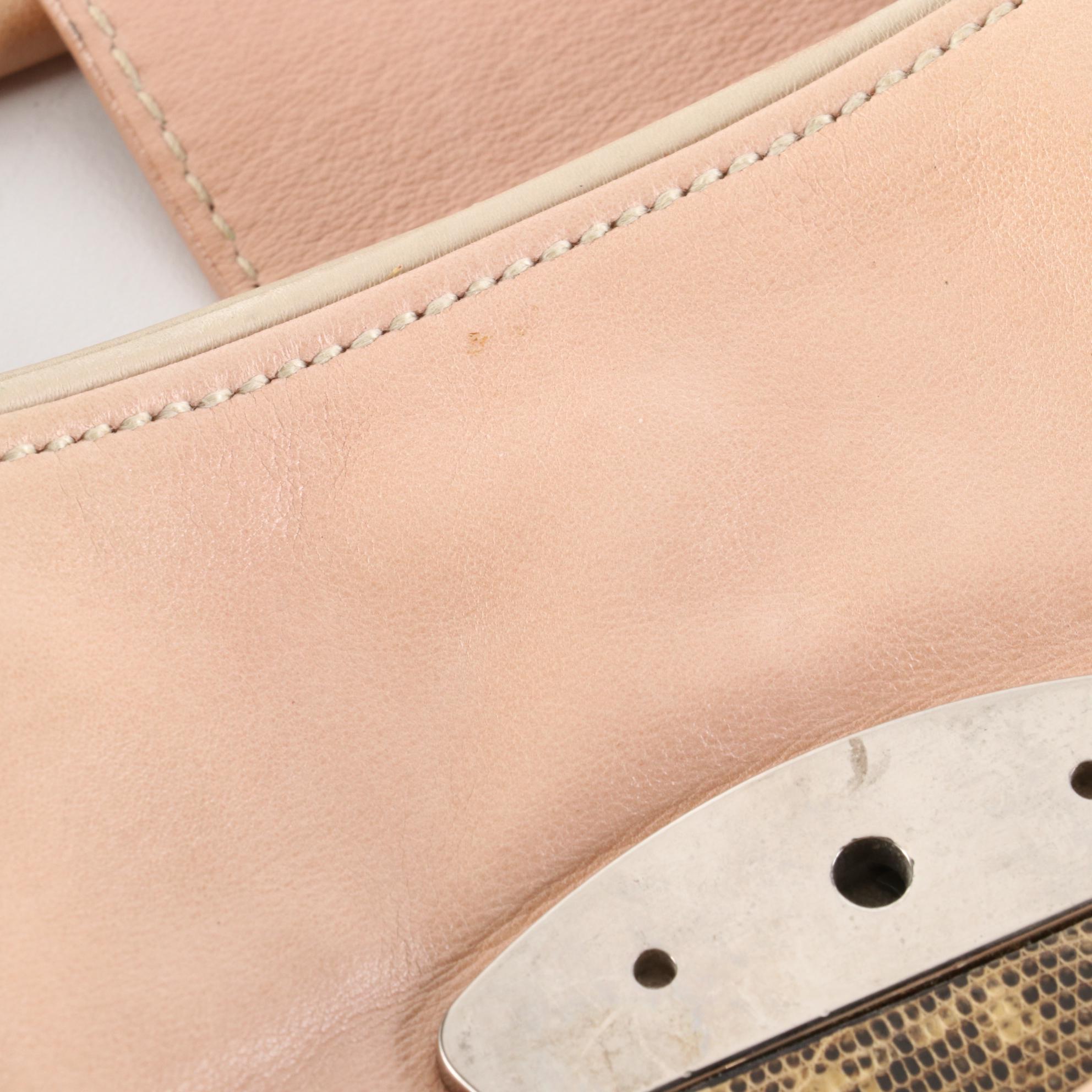 Prada Leather Side Pocket Shoulder Bag