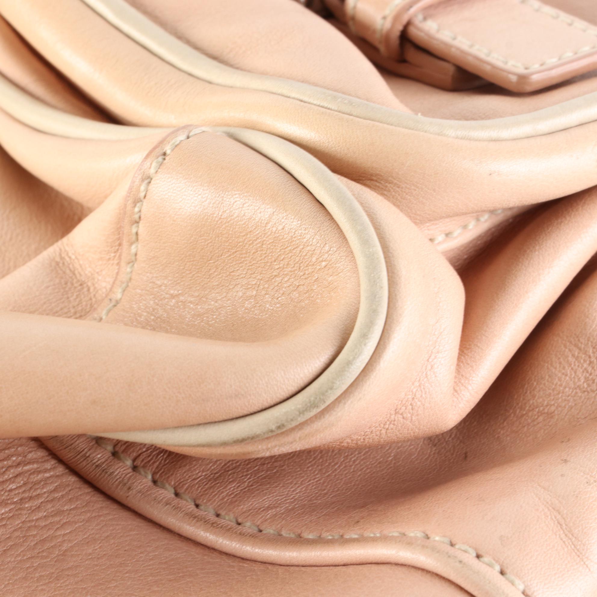 Prada Leather Side Pocket Shoulder Bag