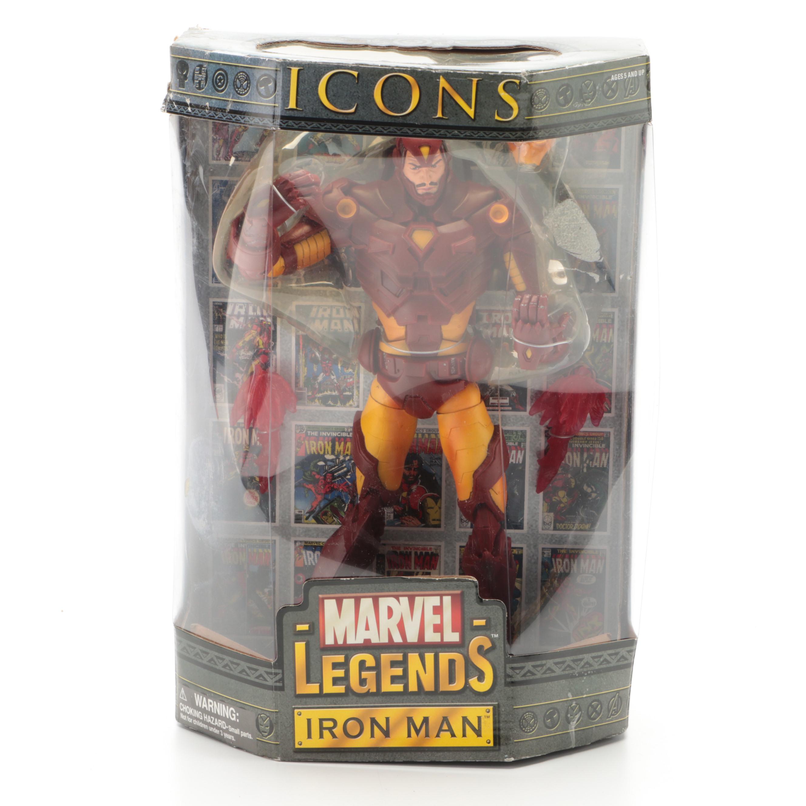 Marvel Legends Sealed Iron Man and Captain America Action Figures, 21st Century