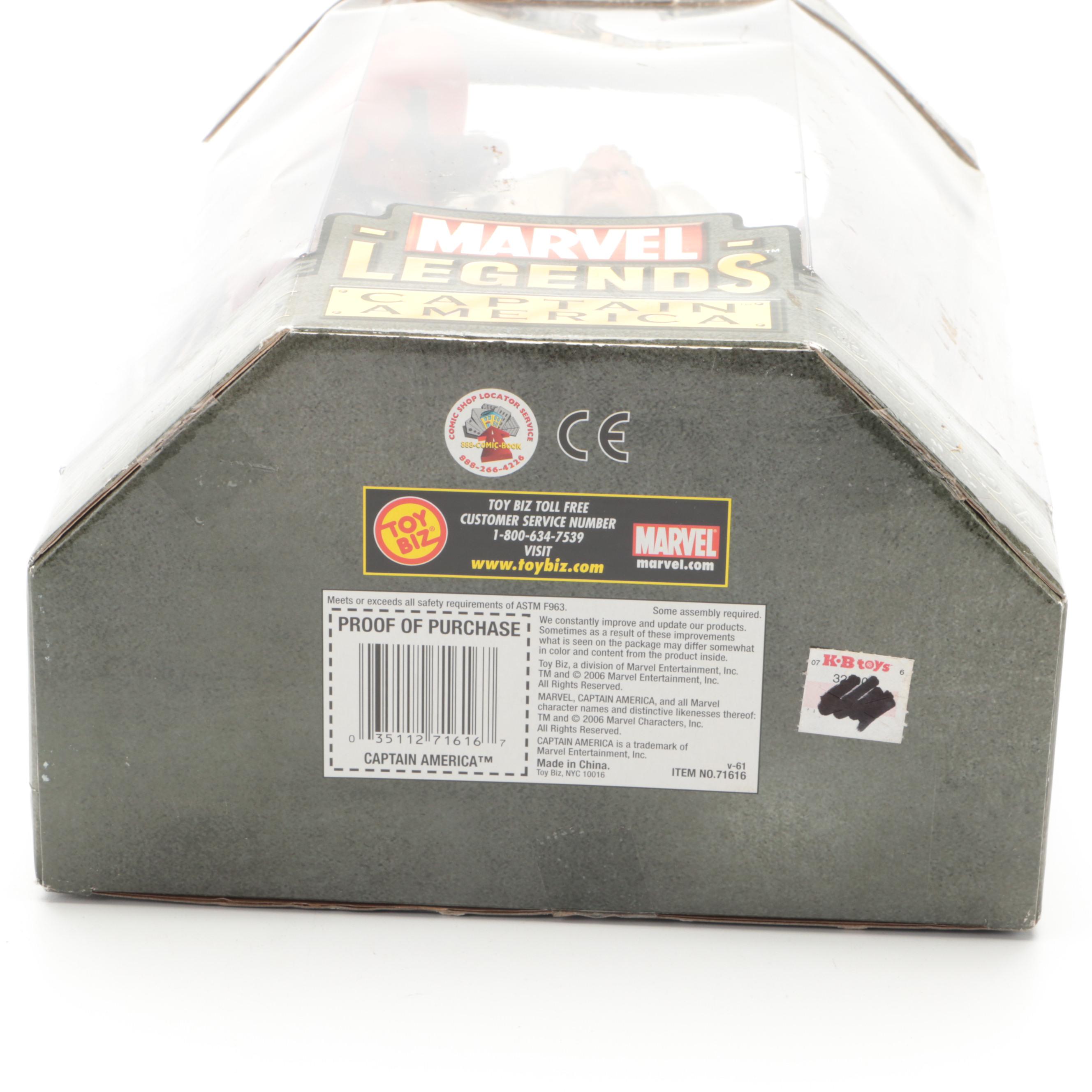 Marvel Legends Sealed Iron Man and Captain America Action Figures, 21st Century