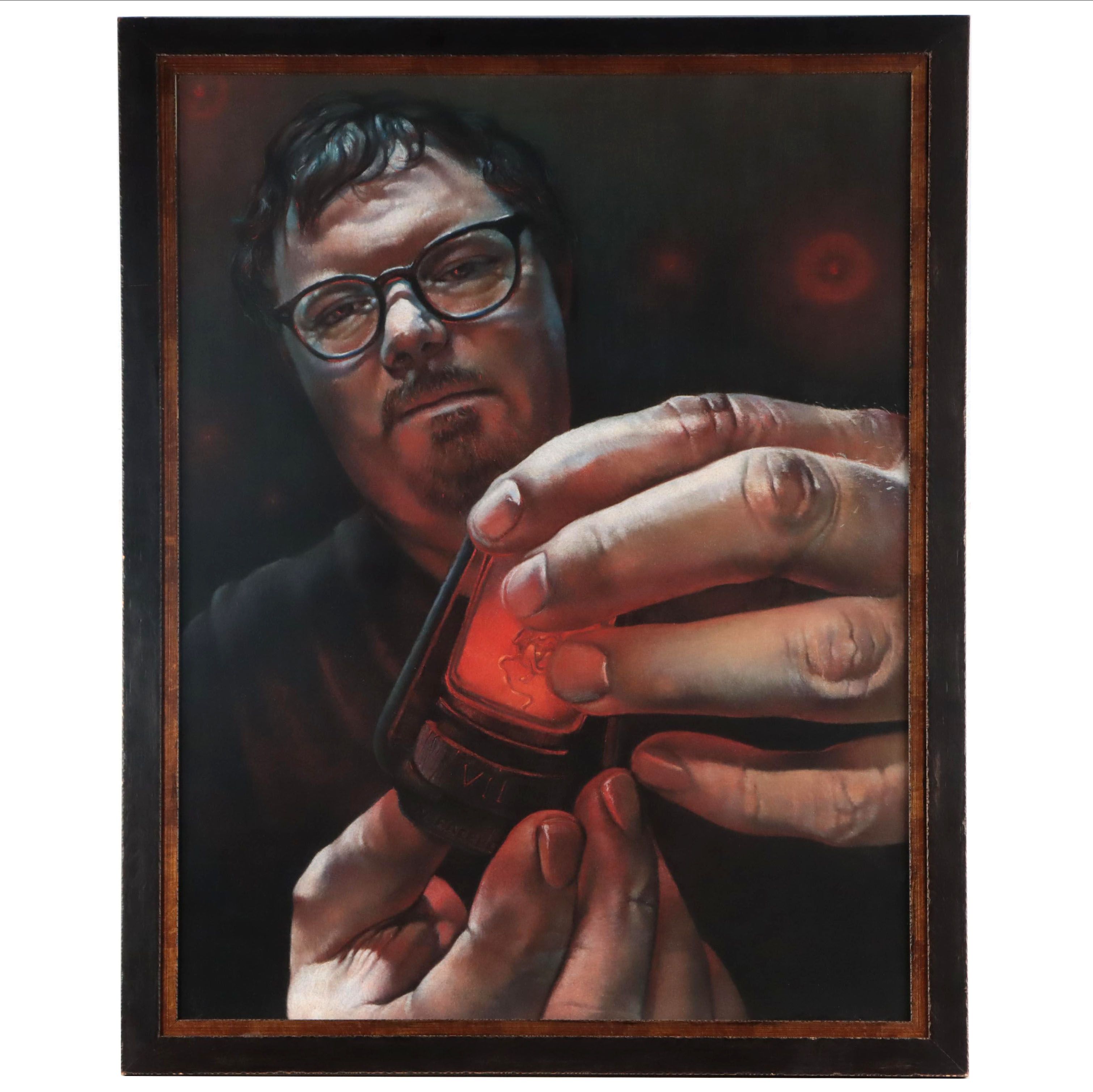 Paul Loehle Realist Pastel Portrait of Man, 2012