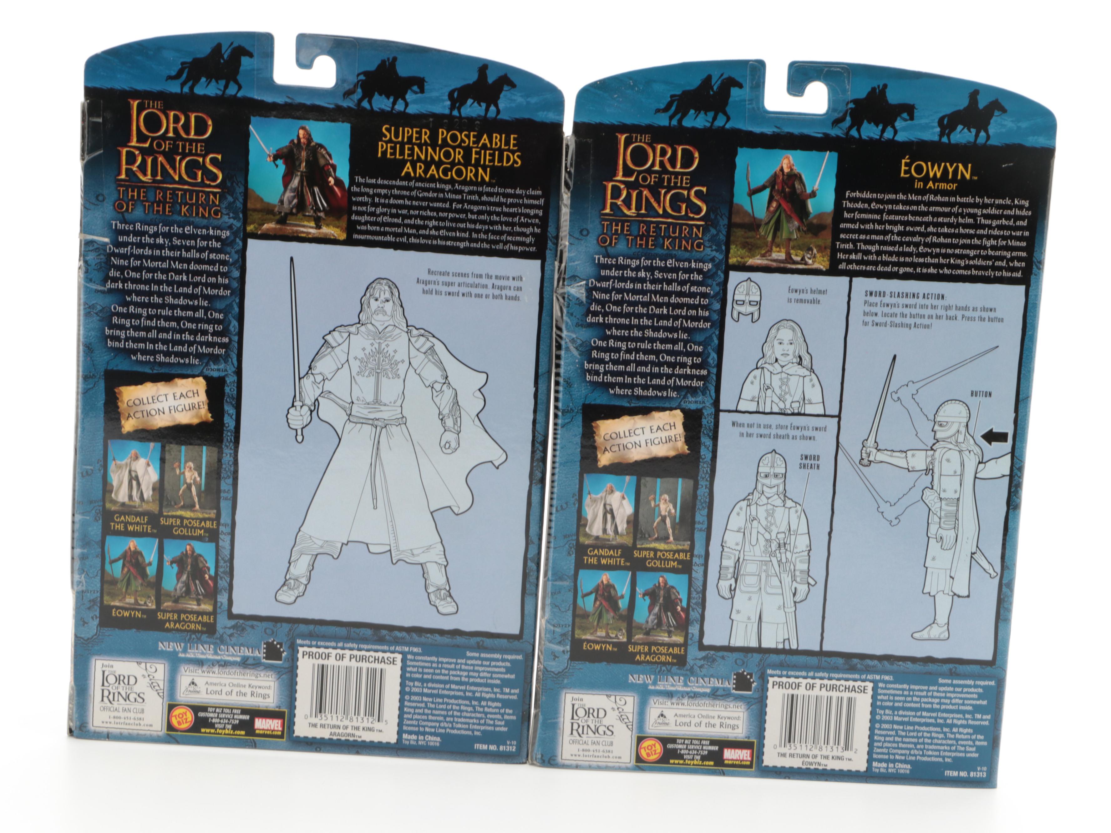 Toy Biz Lord of the Rings Figures Including The Fellowship, Aragorn and More