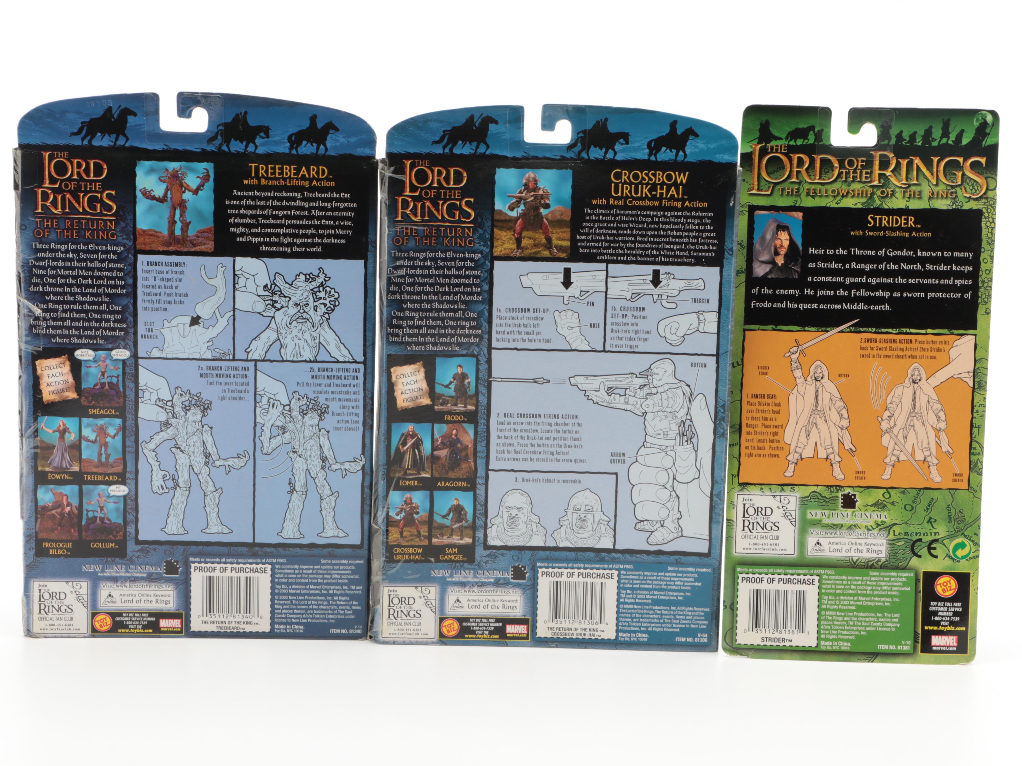 Toy Biz Lord of the Rings Figures Including The Fellowship, Aragorn and More