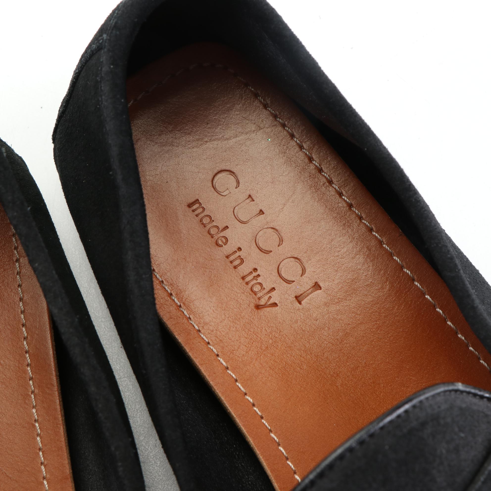 Men's Gucci Web Detail Driving Loafers in Suede