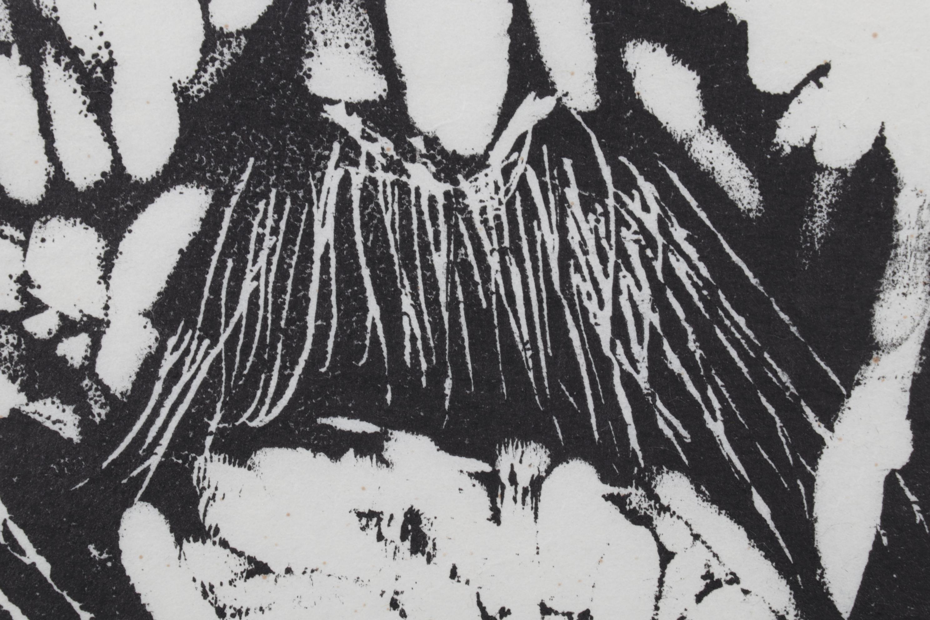 Sidney Chafetz Woodcut "Father and Son," 1971