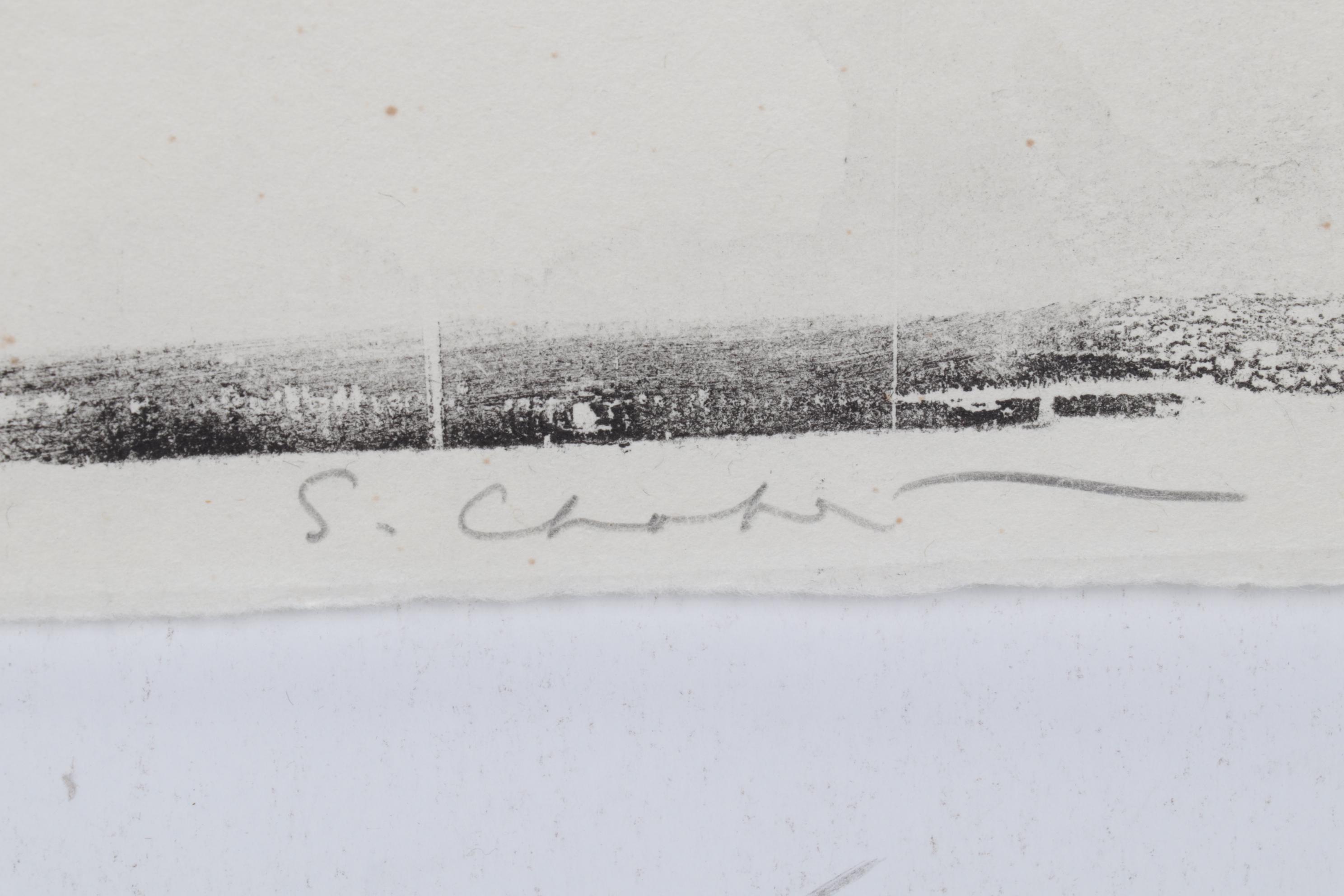 Sidney Chafetz Woodcut "Father and Son," 1971