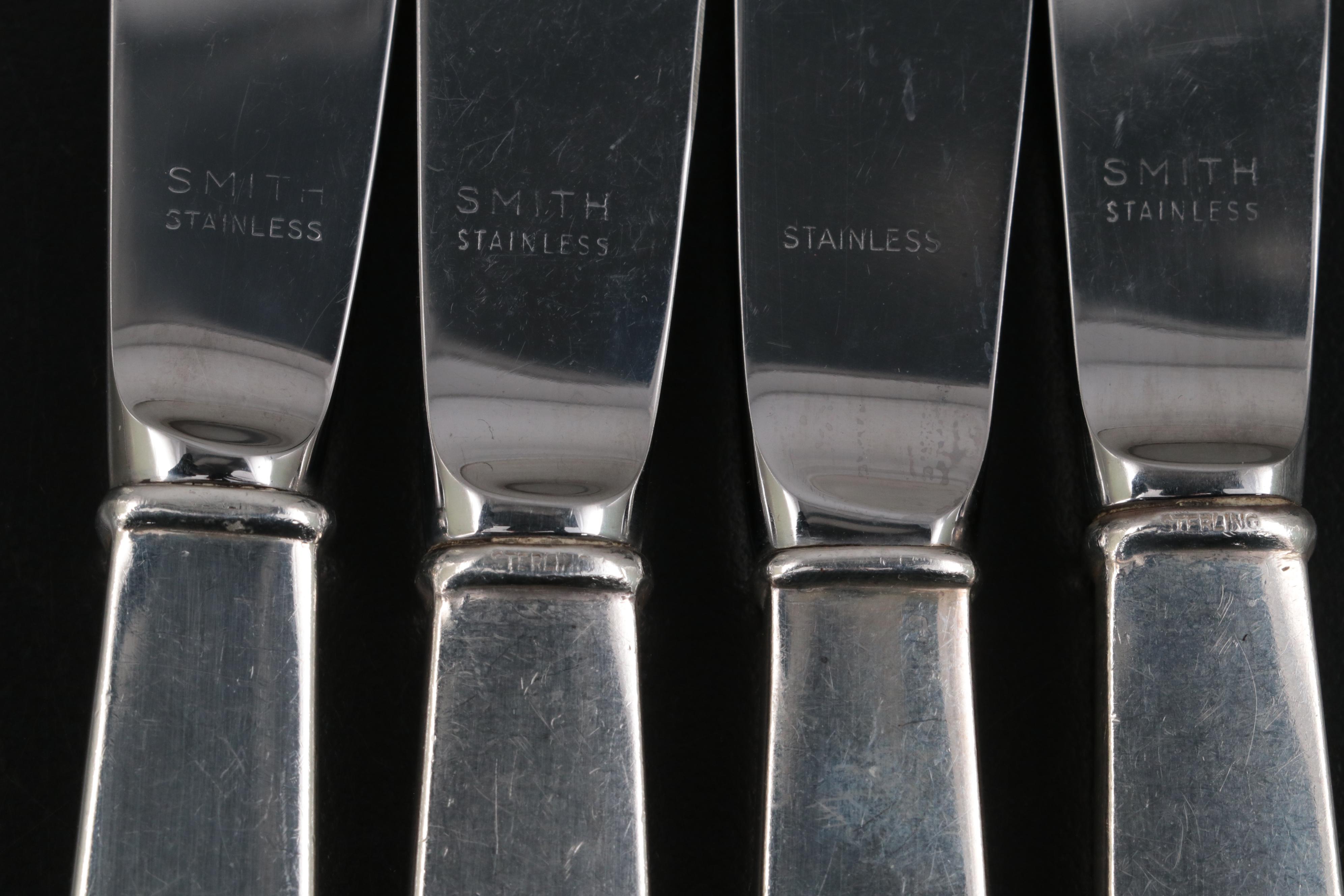 Frank Smith "Woodlily" Sterling Silver Flatware and Serving Utensils