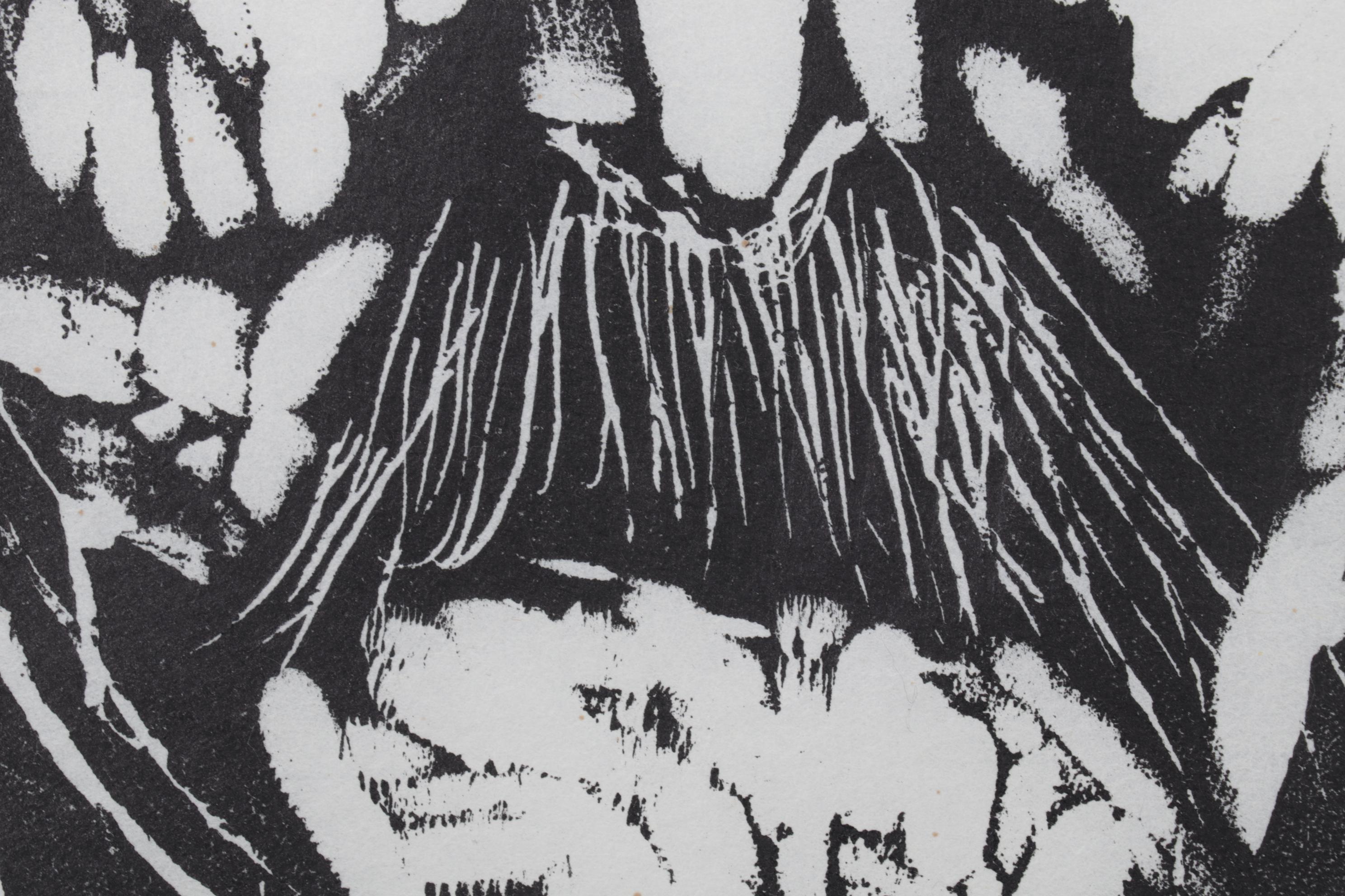 Sidney Chafetz Woodcut "Father and Son," 1971