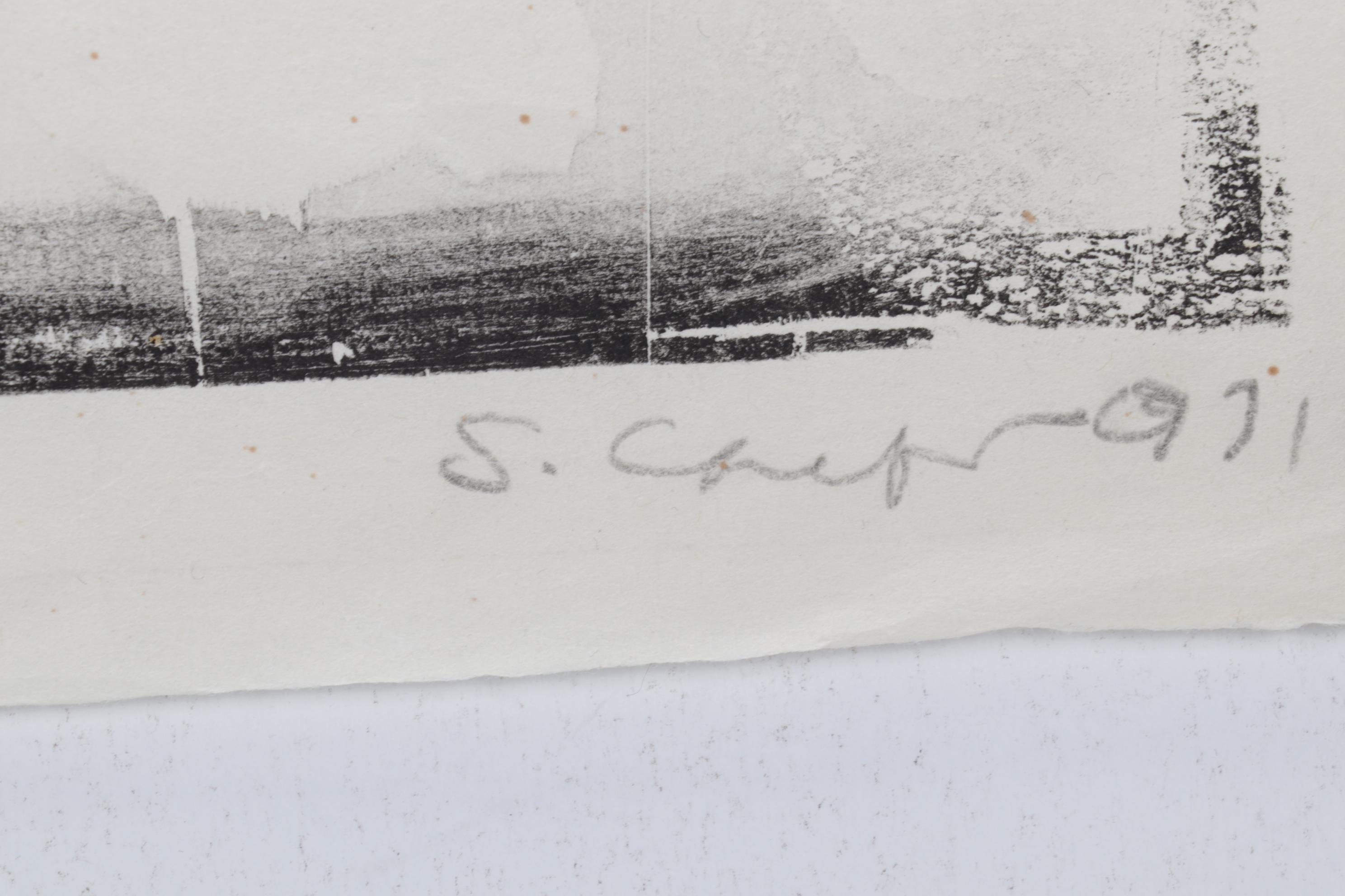 Sidney Chafetz Woodcut "Father and Son," 1971