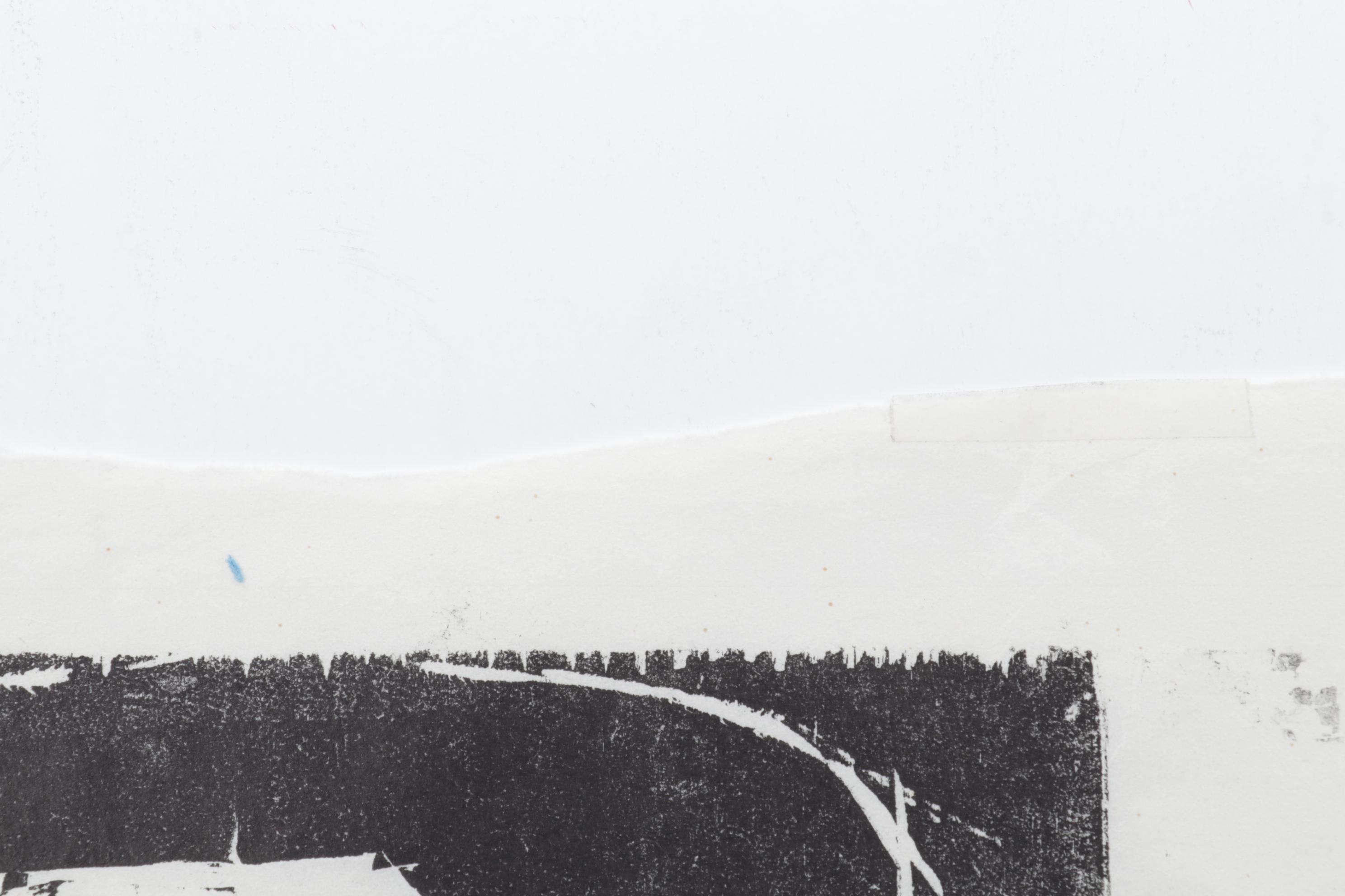 Sidney Chafetz Woodcut "Father and Son," 1971