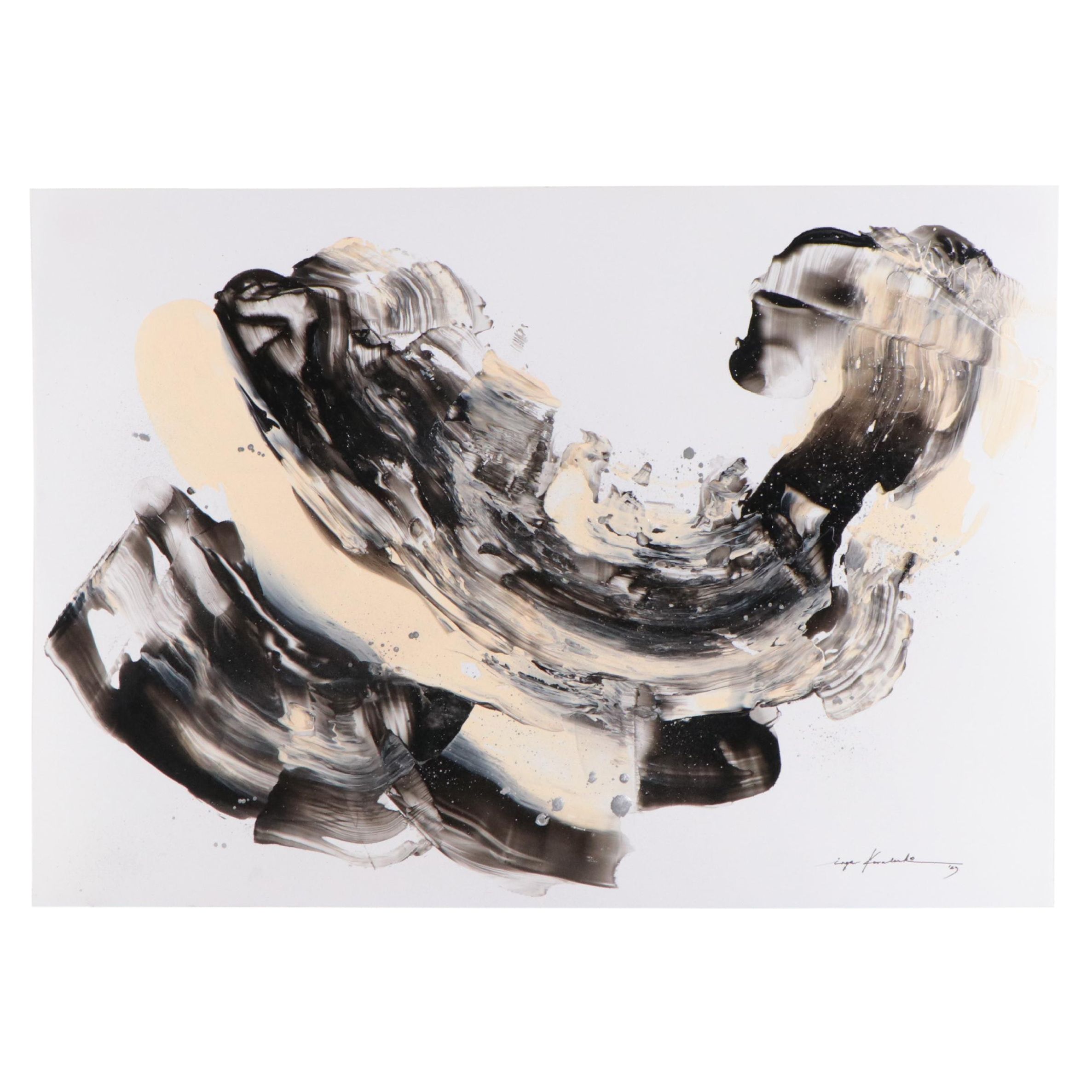 Inga Kovalenko Abstract Ink Painting, 2023