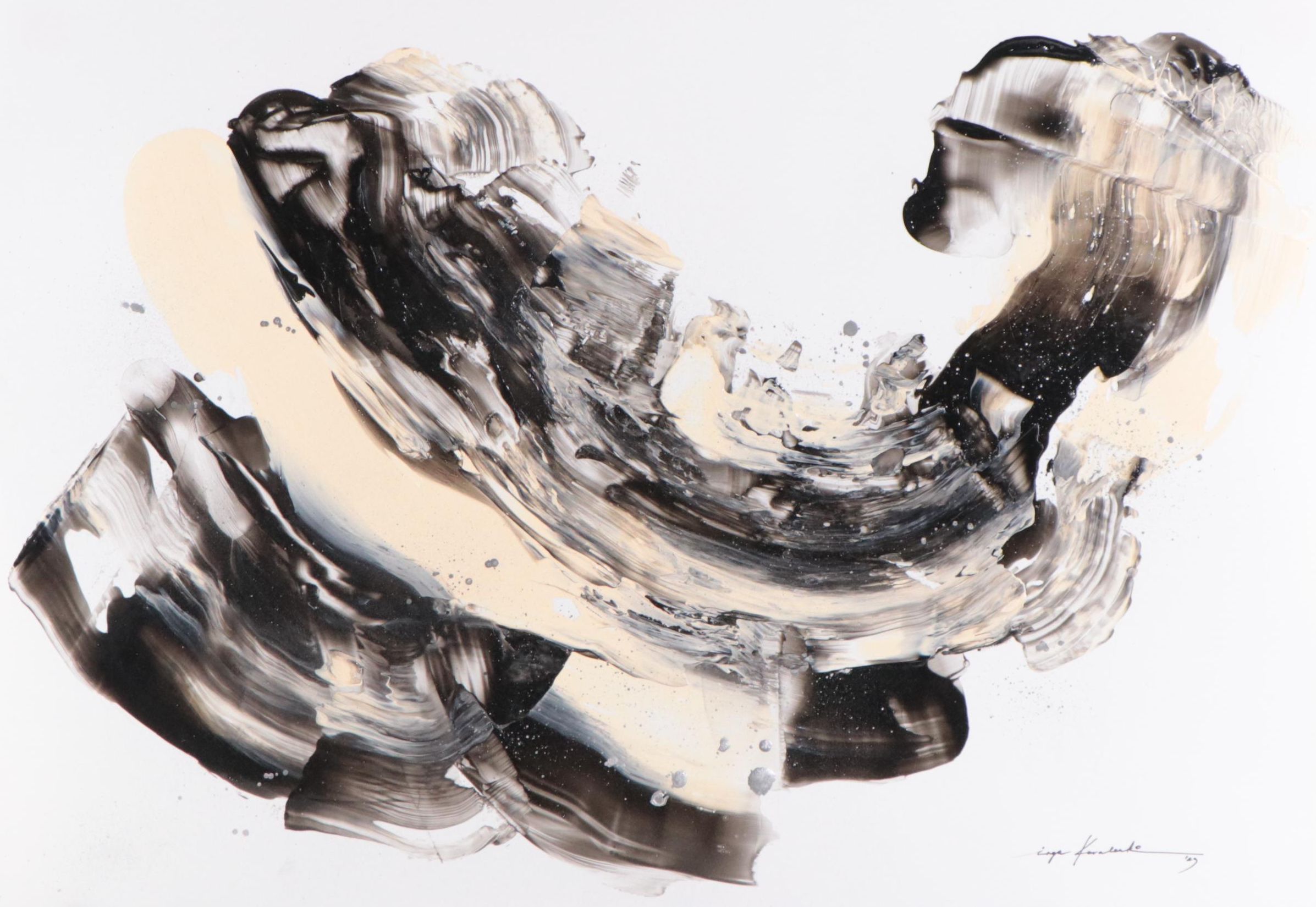 Inga Kovalenko Abstract Ink Painting, 2023