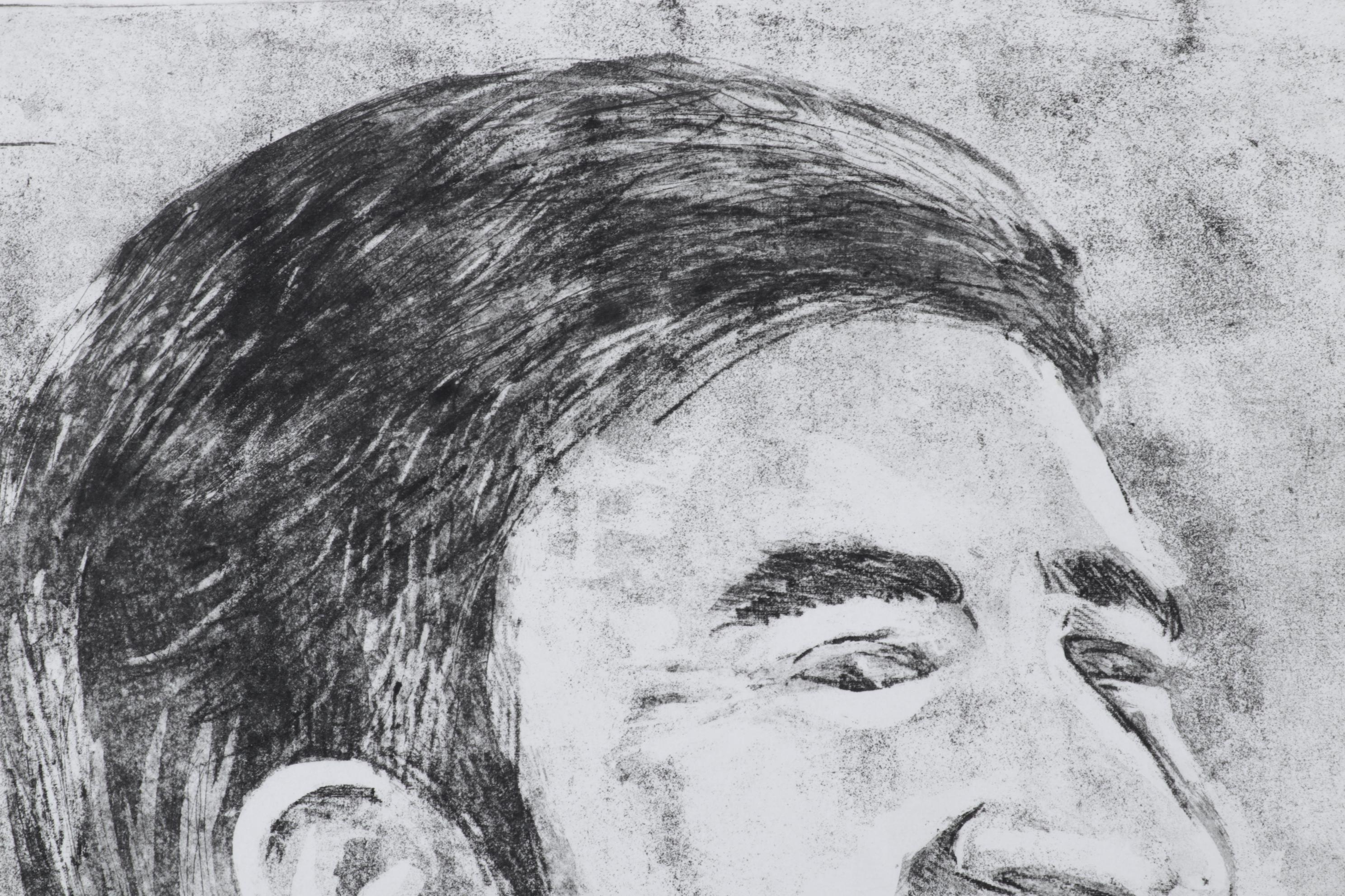 Sidney Chafetz Etching With Aquatint "John Updike," 1981