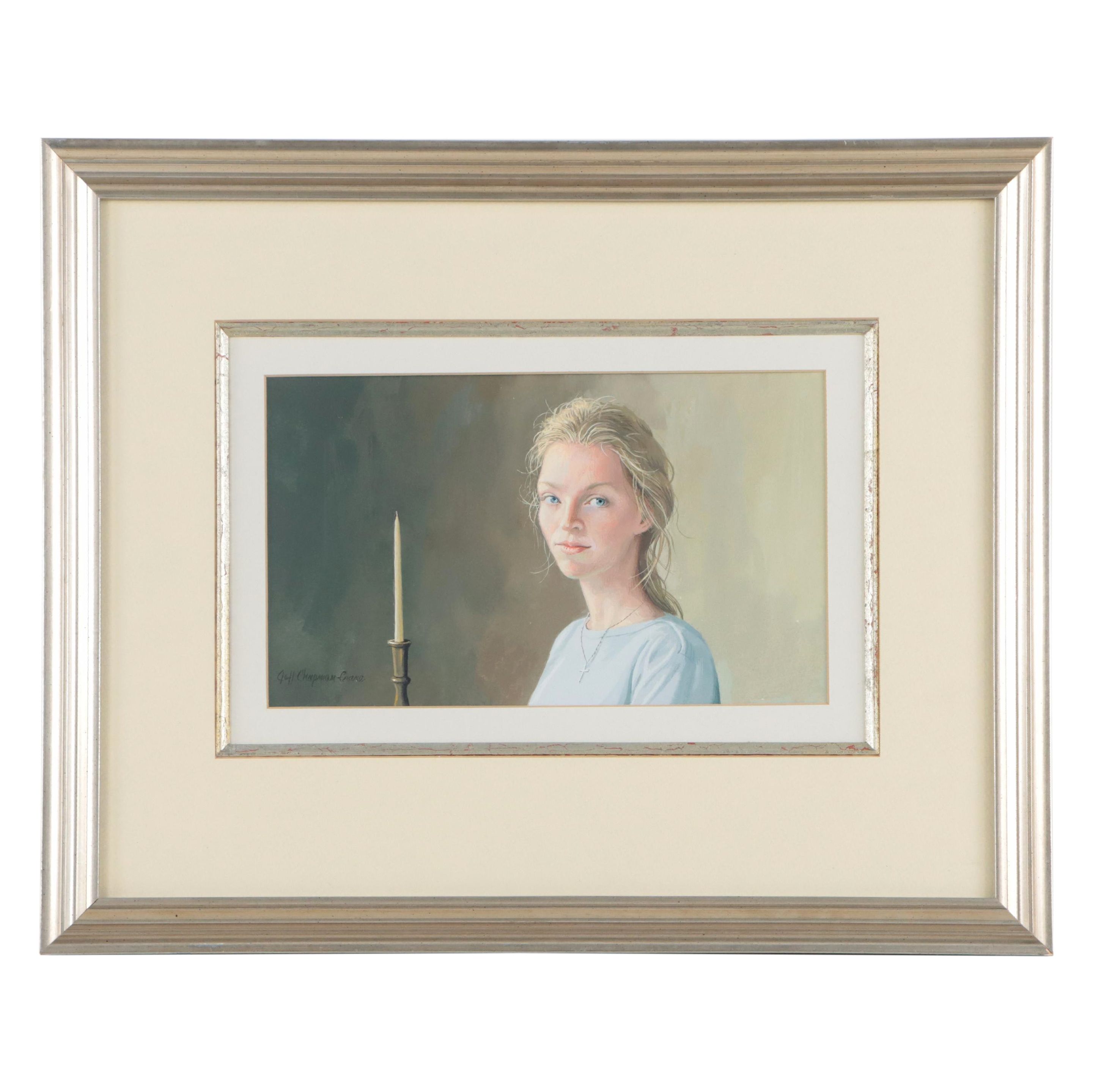 Jeff Chapman-Crane Gouache Painting "The Silent Heart"