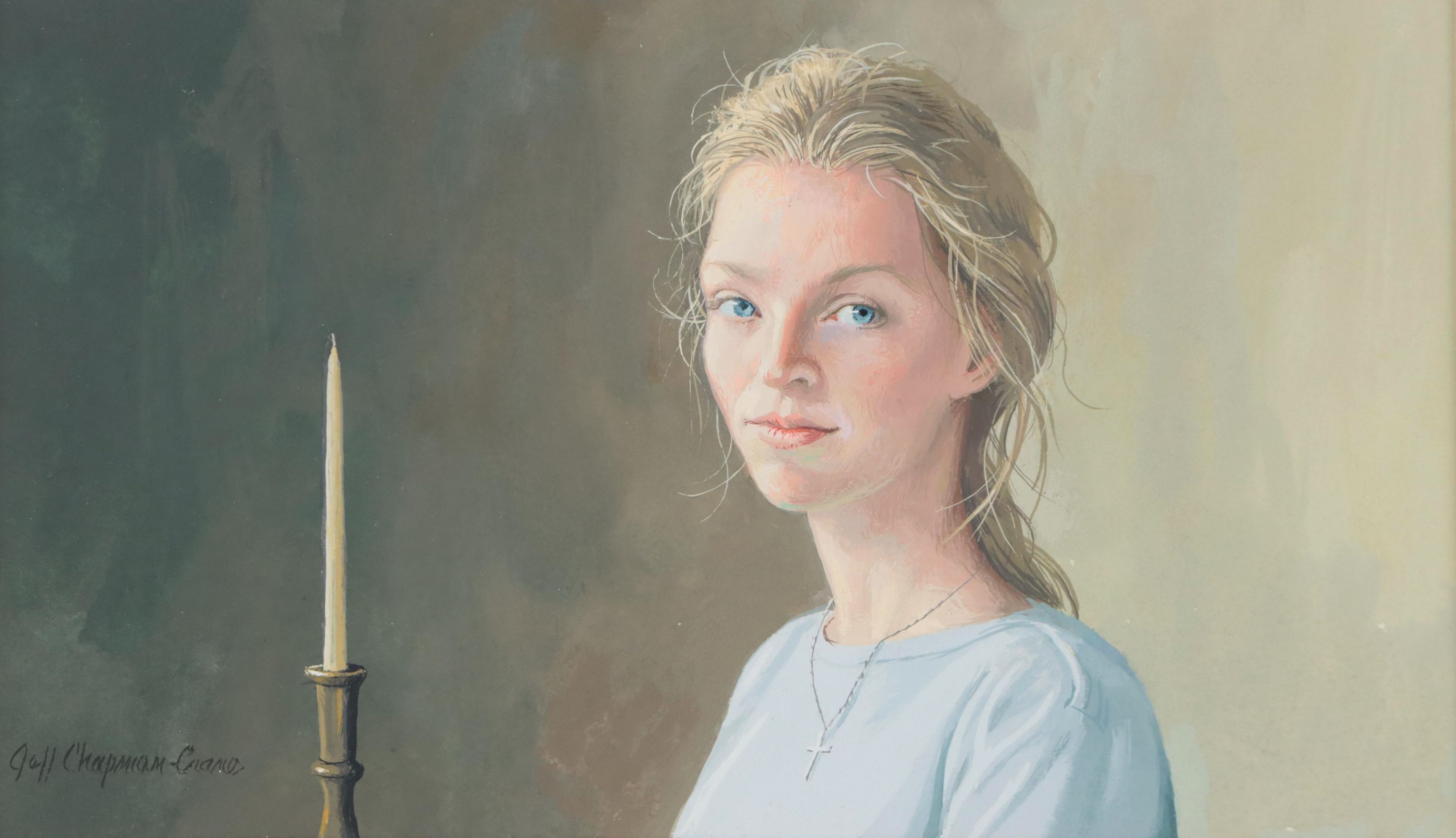 Jeff Chapman-Crane Gouache Painting "The Silent Heart"