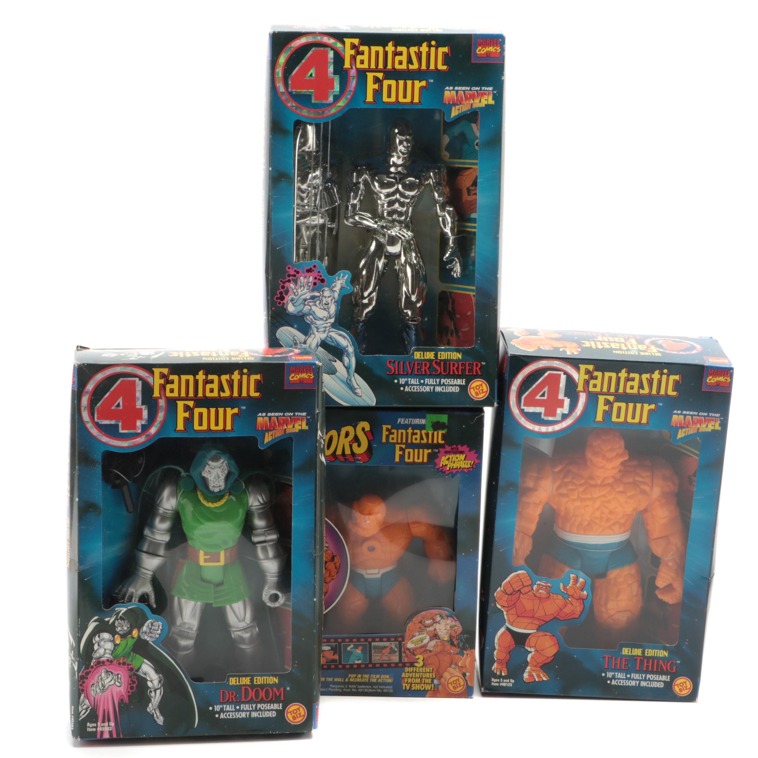 Sealed Marvel Fantastic Four Action Figures with Dr. Doom, More, Late 20th C