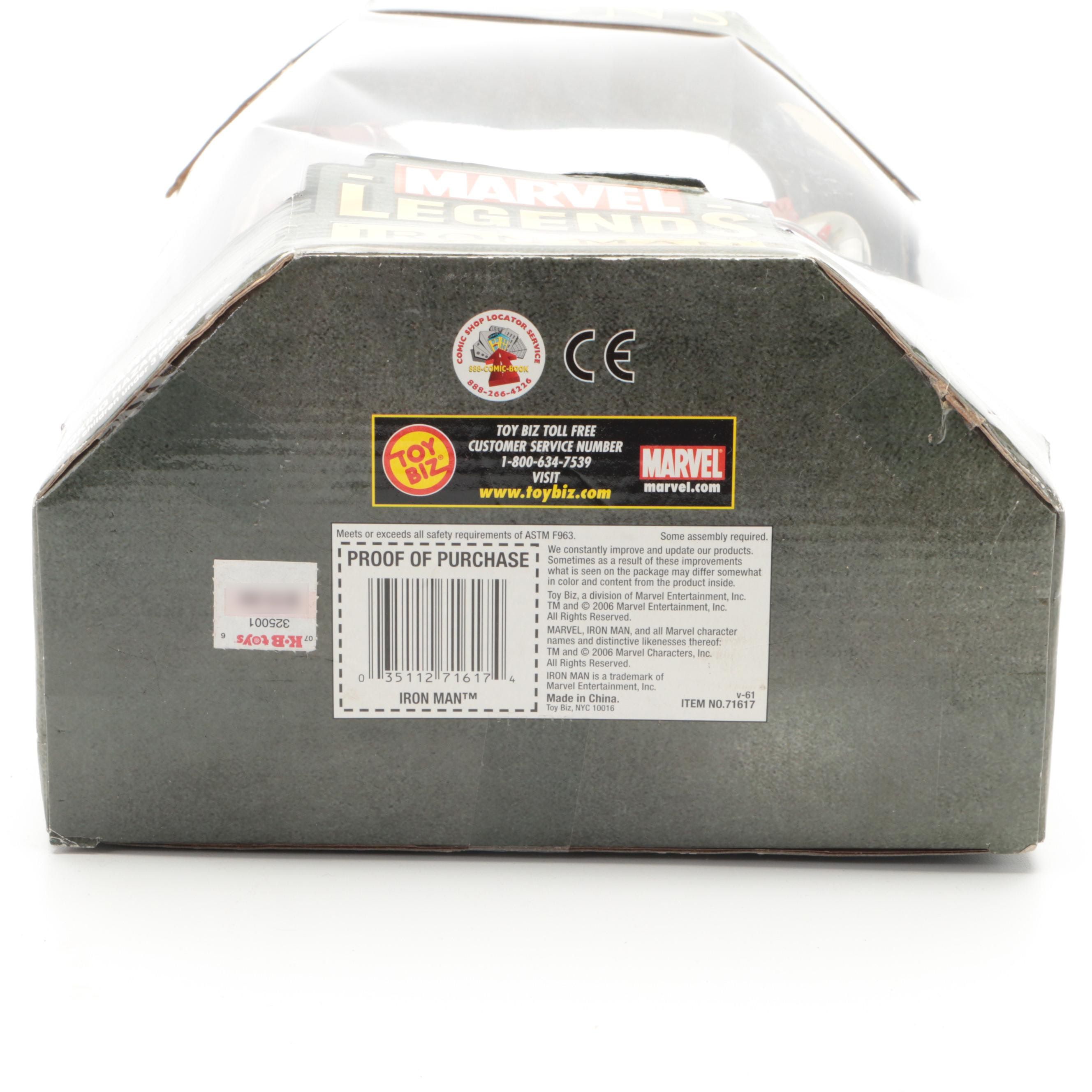 Marvel Legends Sealed Iron Man and Captain America Action Figures, 21st Century