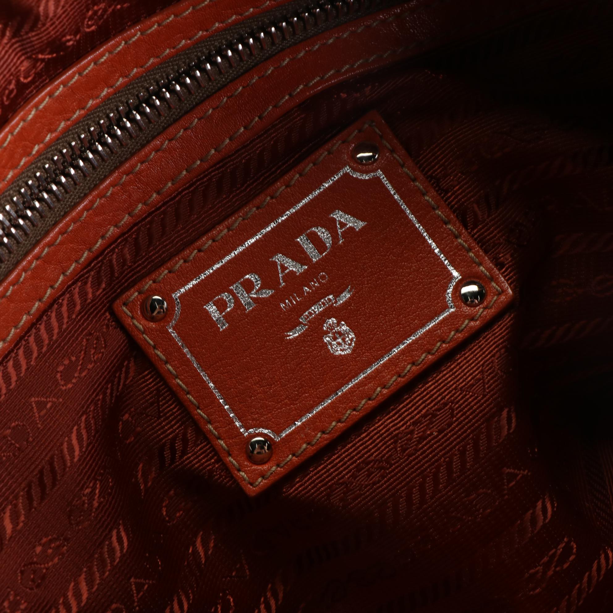 Prada Grained Leather Shoulder Bag