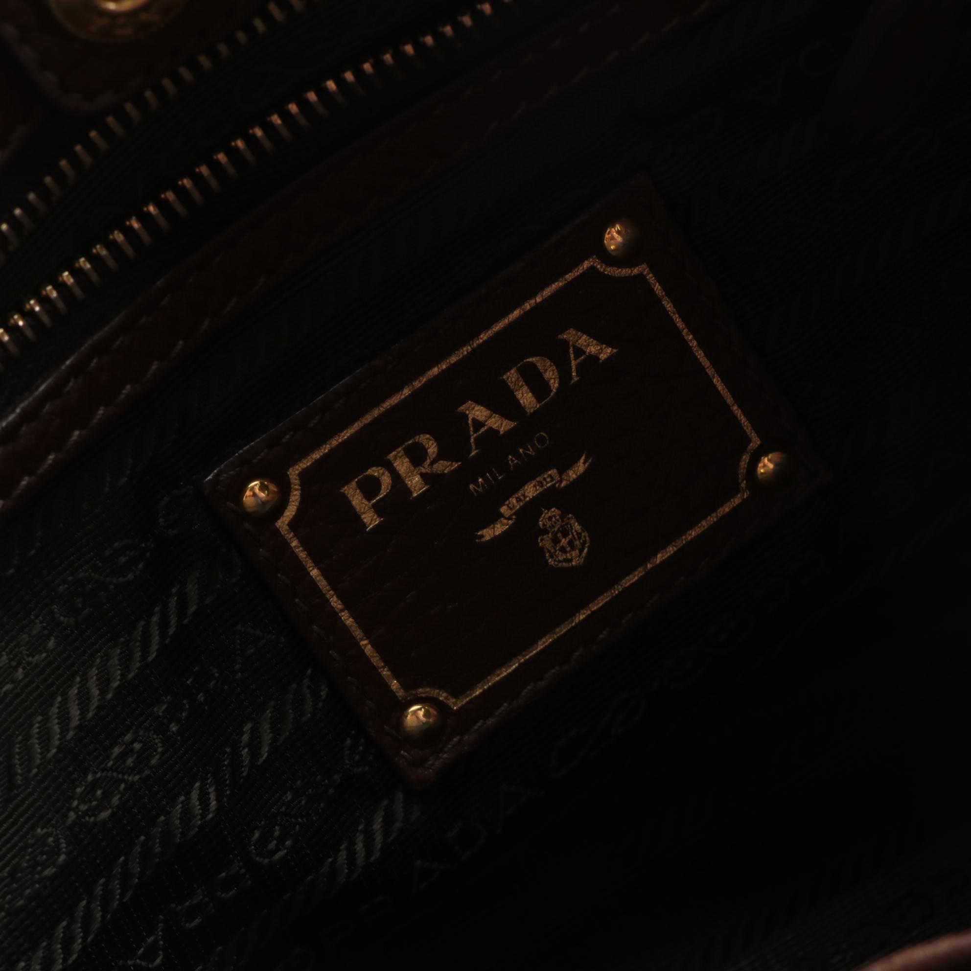 Prada Grained Leather Shoulder Bag