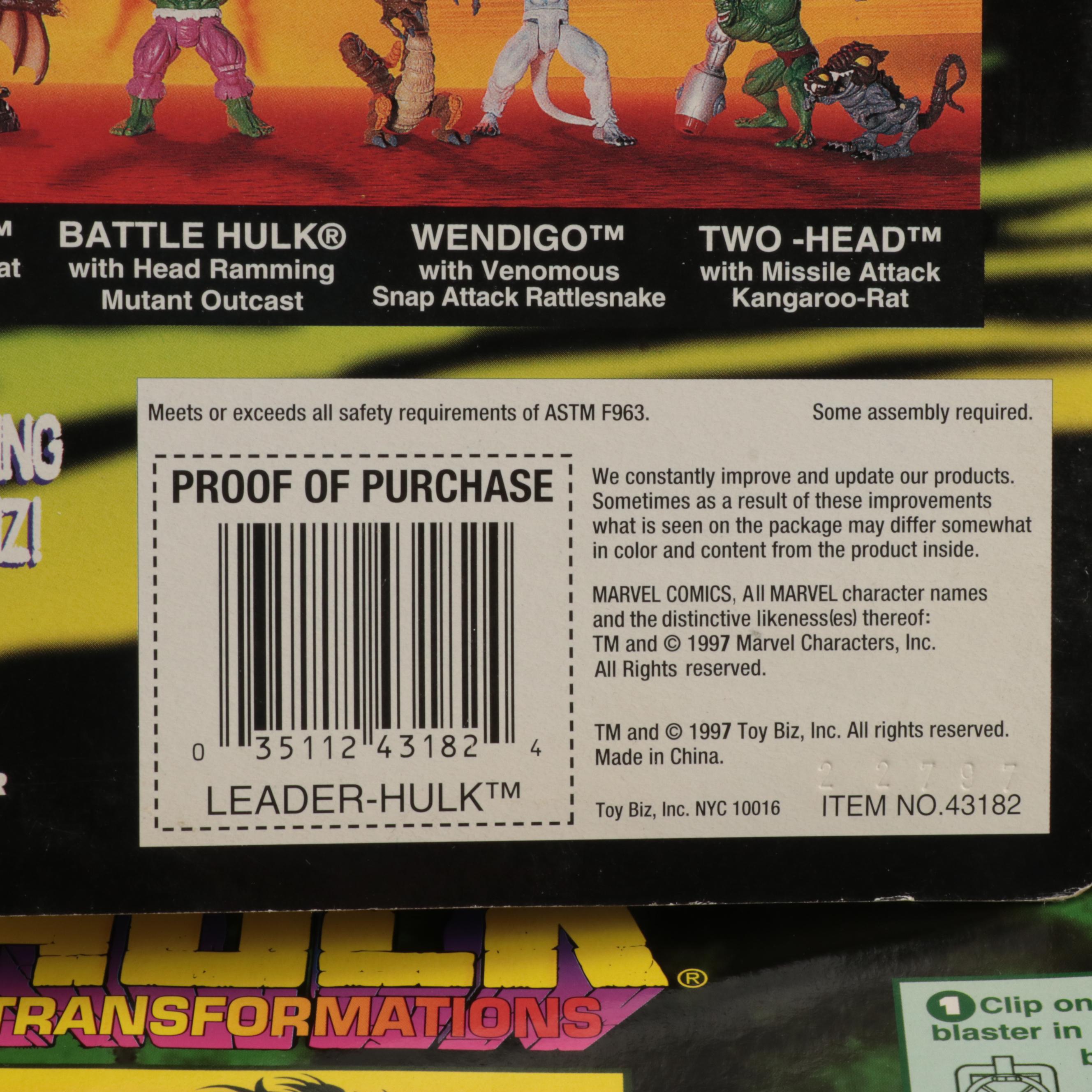 Marvel Toy Biz The Incredible Hulk Action Figures with "Raging Hulk" and More