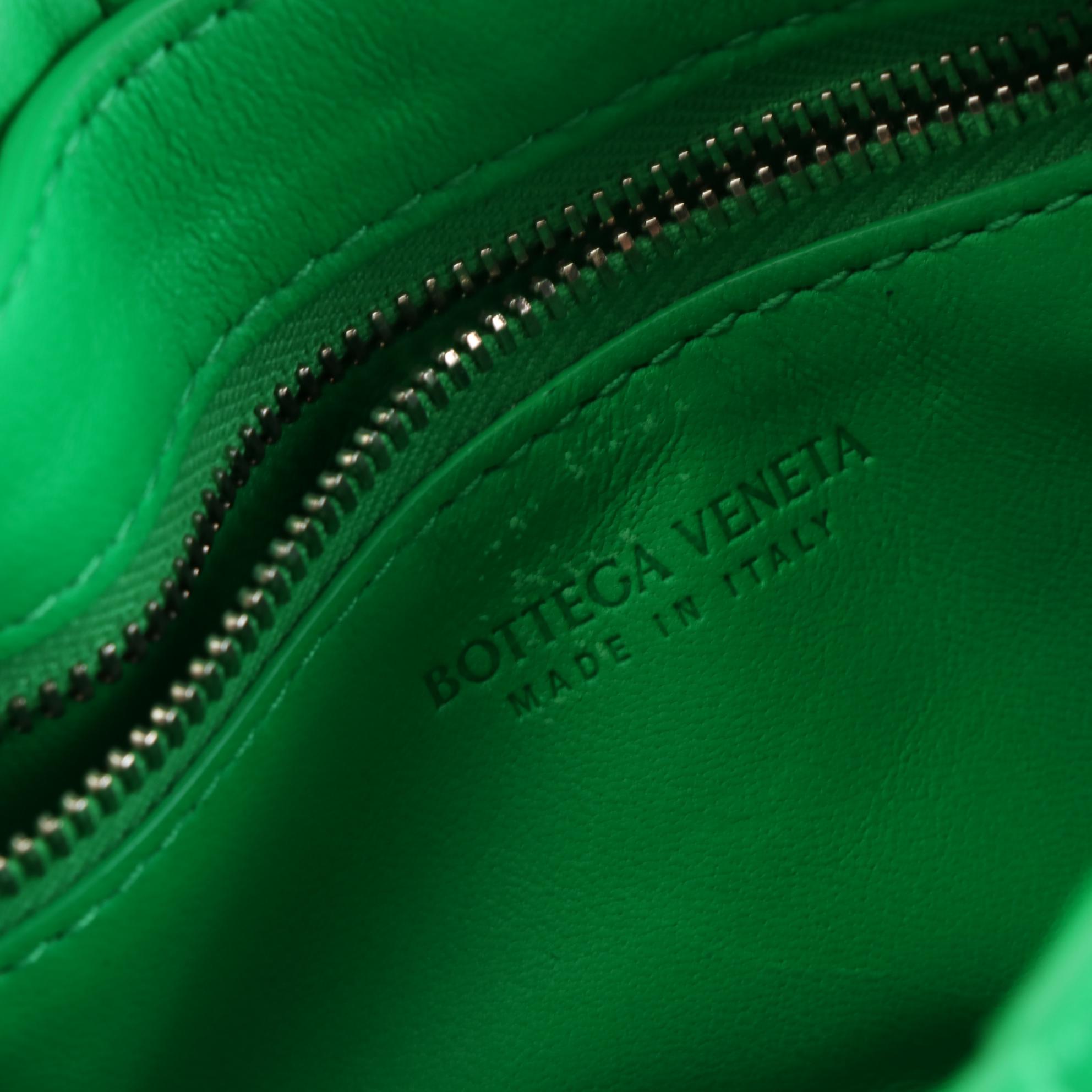 Bottega Veneta Padded Cassette Crossbody Bag in Parakeet Intrecciato Leather