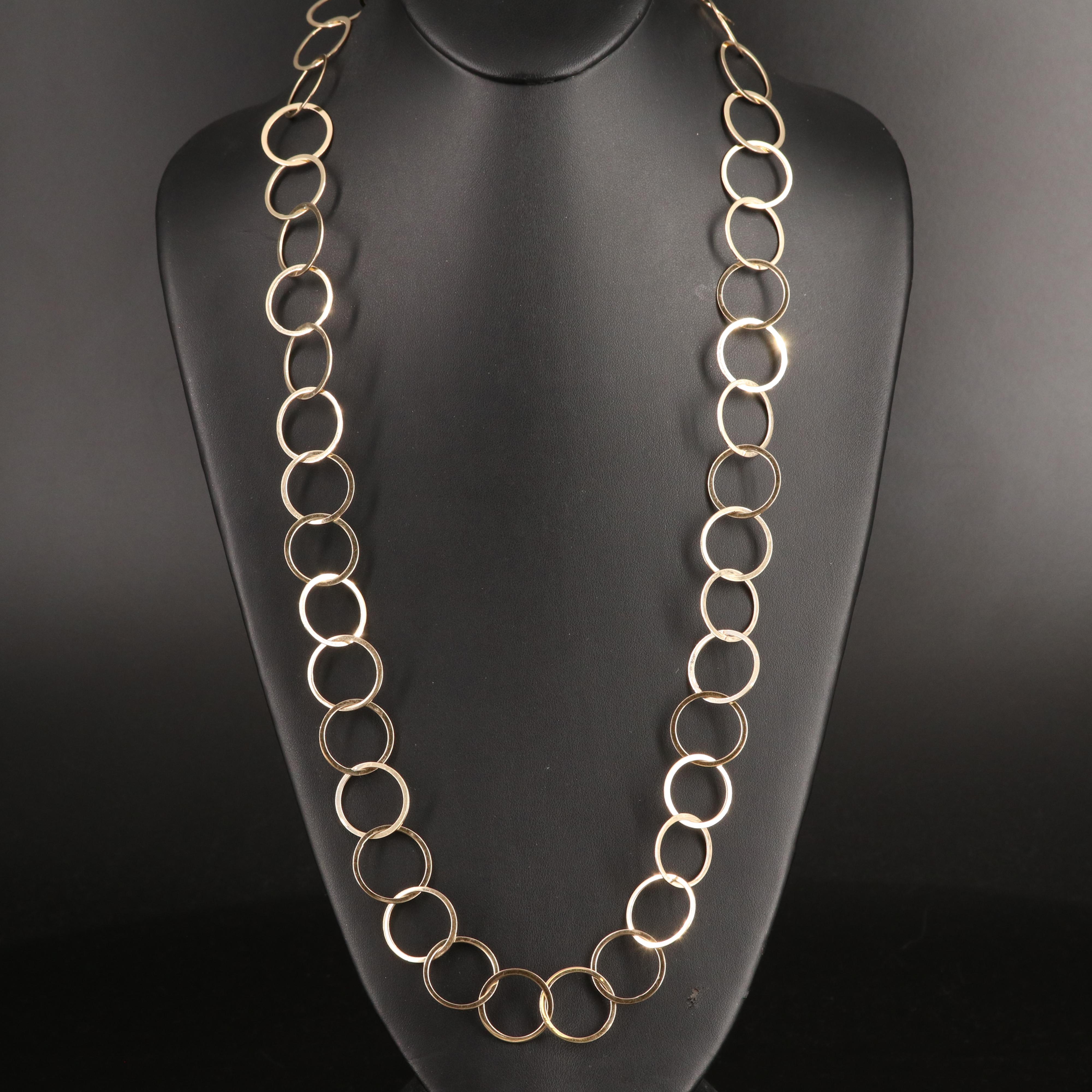 14K Circle Link Necklace