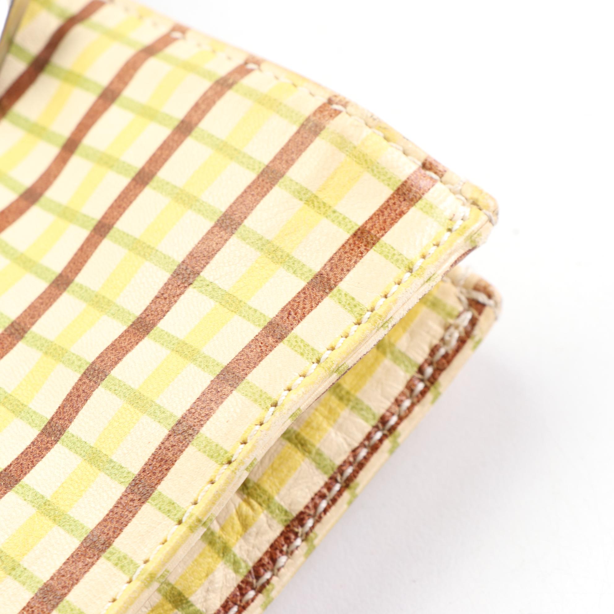 Prada Tote in Plaid Printed Leather