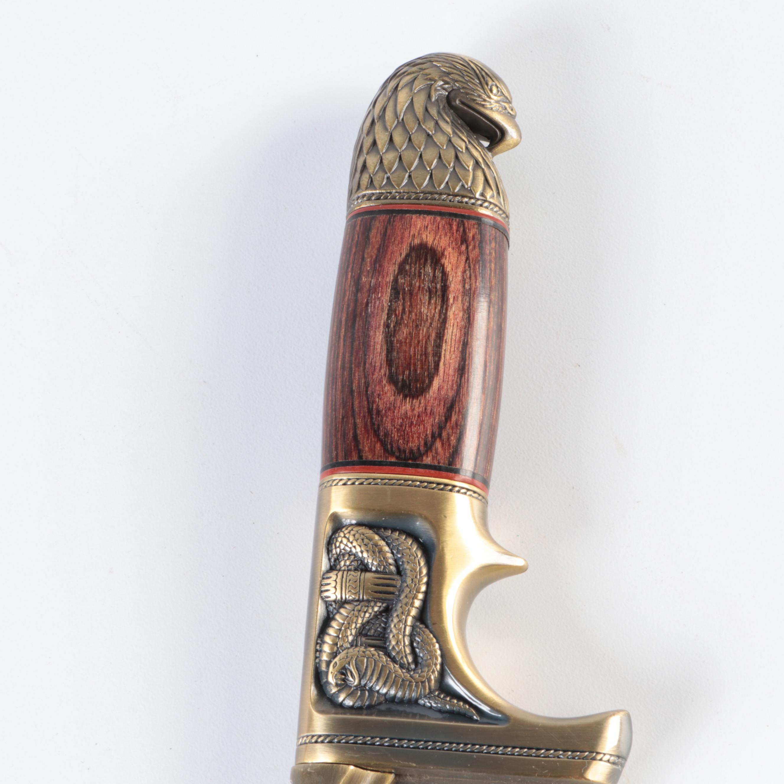 United Indiana Jones Replica Second Edition Khyber Bowie Knife With Display