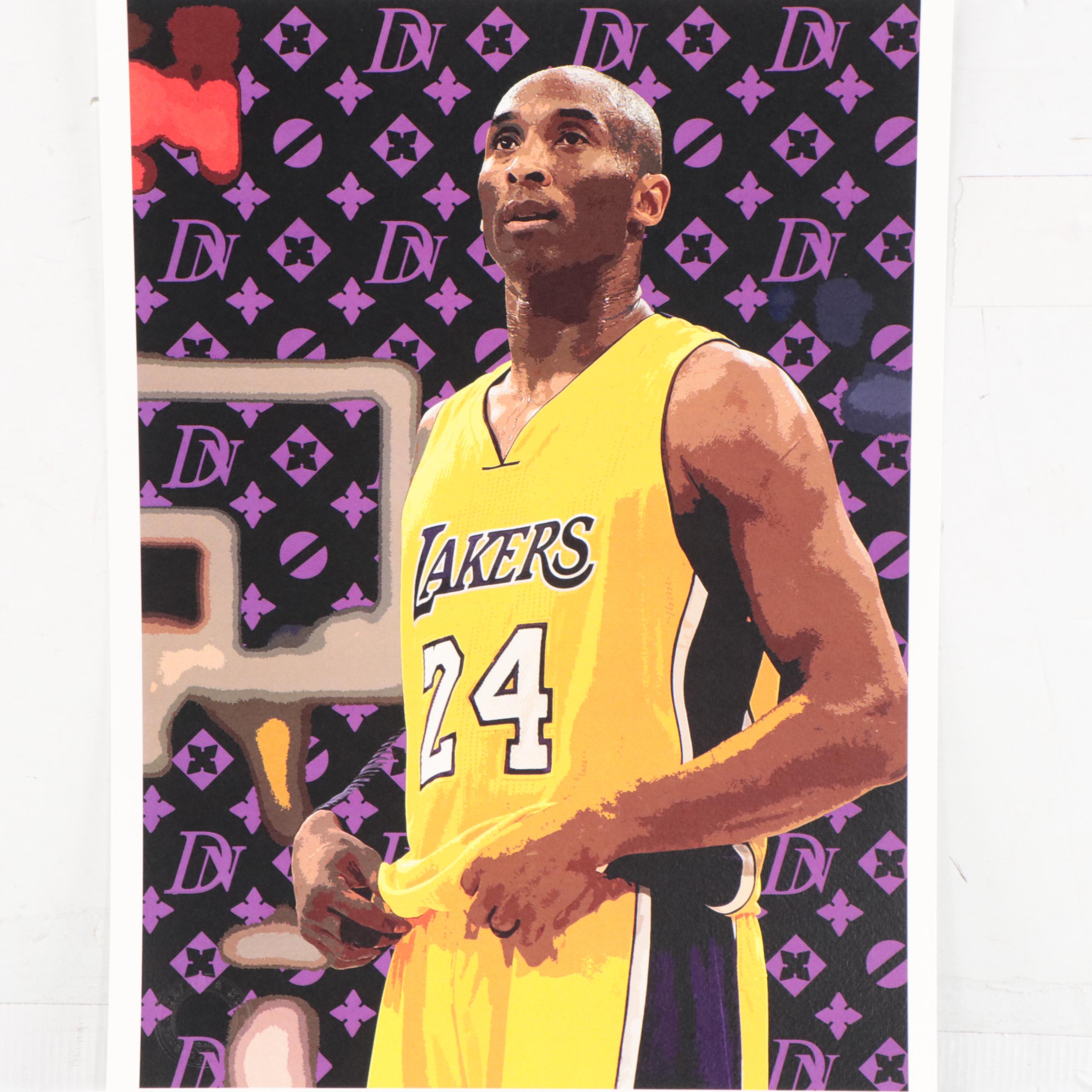 Death NYC Pop Art Graphic Print of Louis Vuitton and Kobe Bryant, 2020