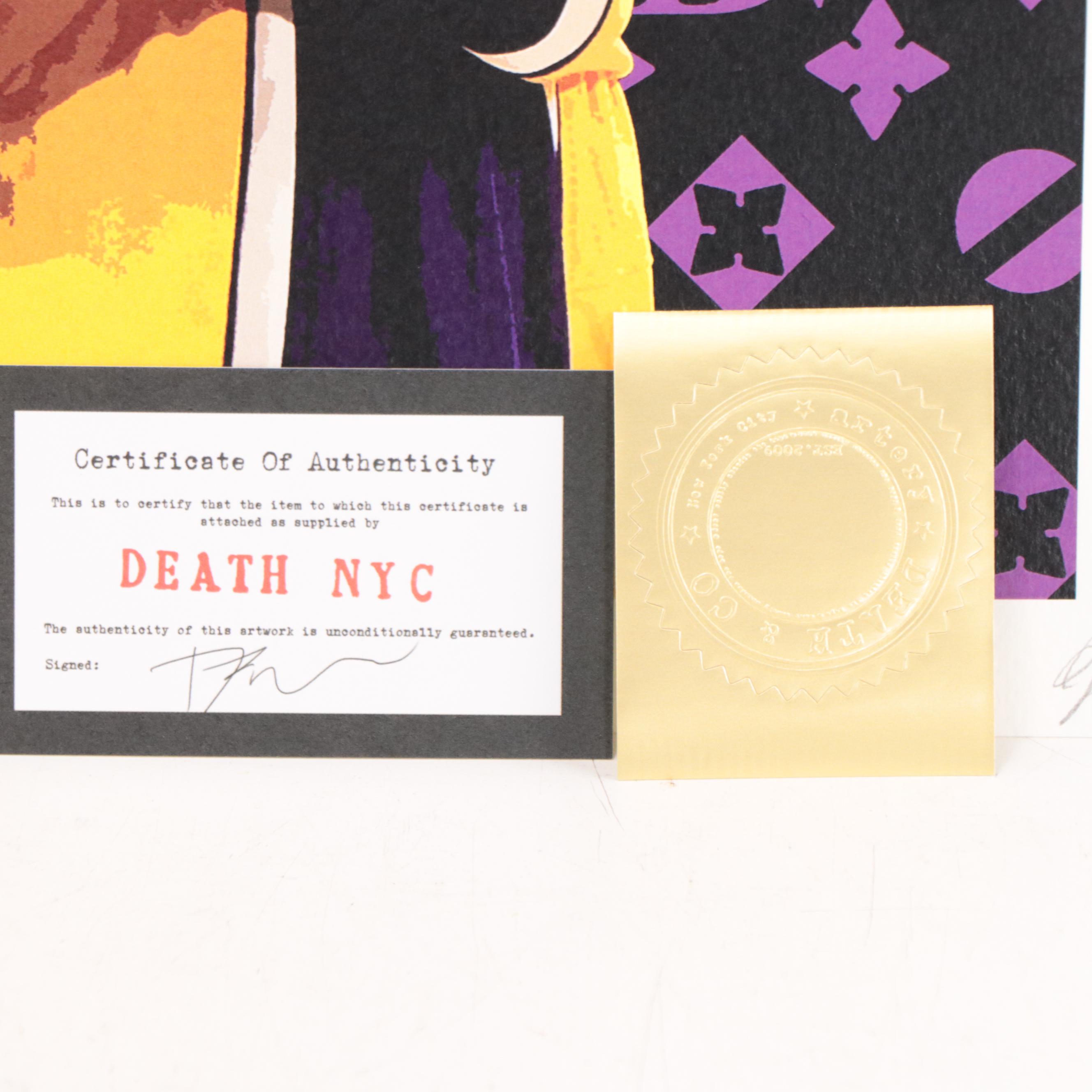Death NYC Pop Art Graphic Print of Louis Vuitton and Kobe Bryant, 2020