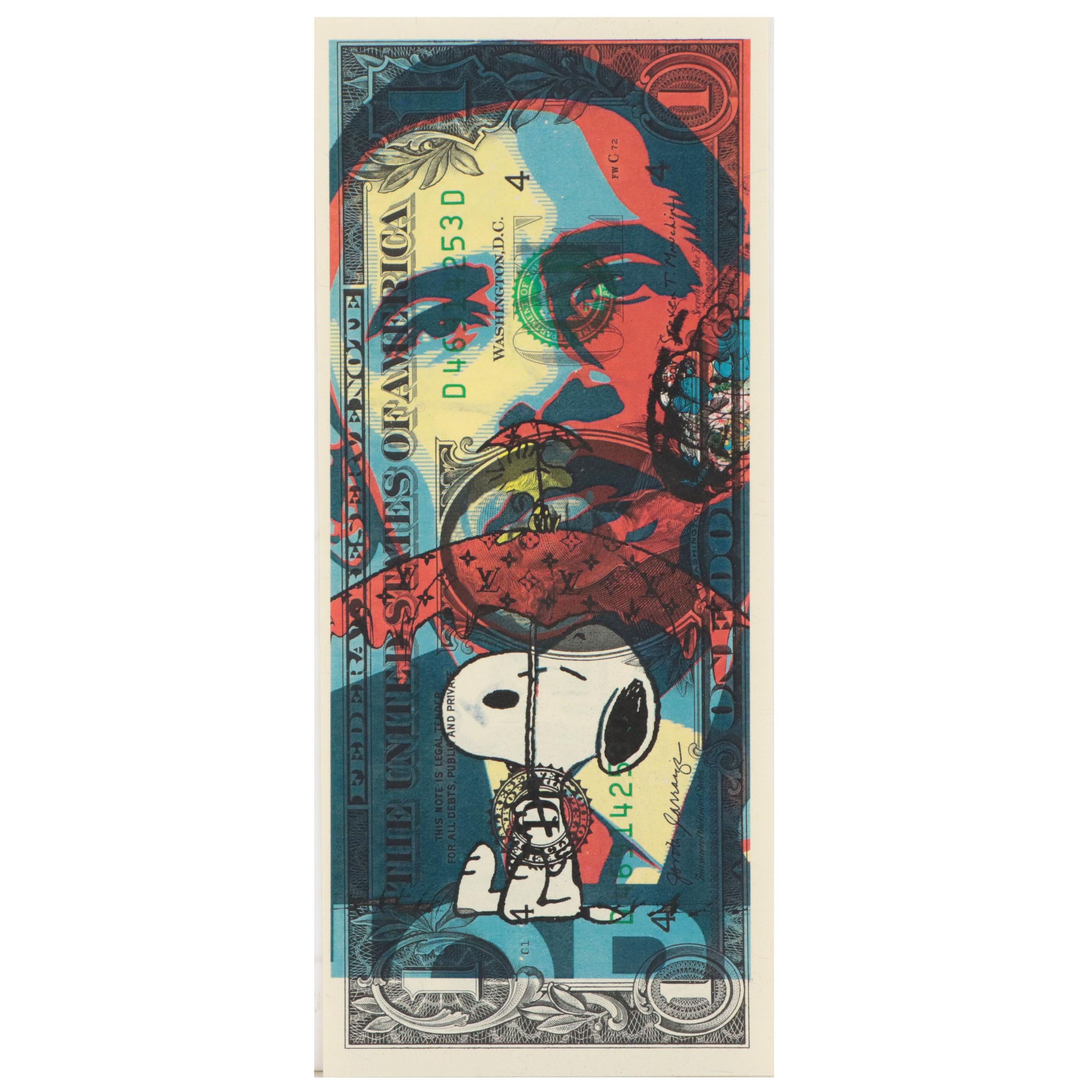 Death NYC Pop Art Graphic Print of Shepard Fairey and Peanuts, 2022