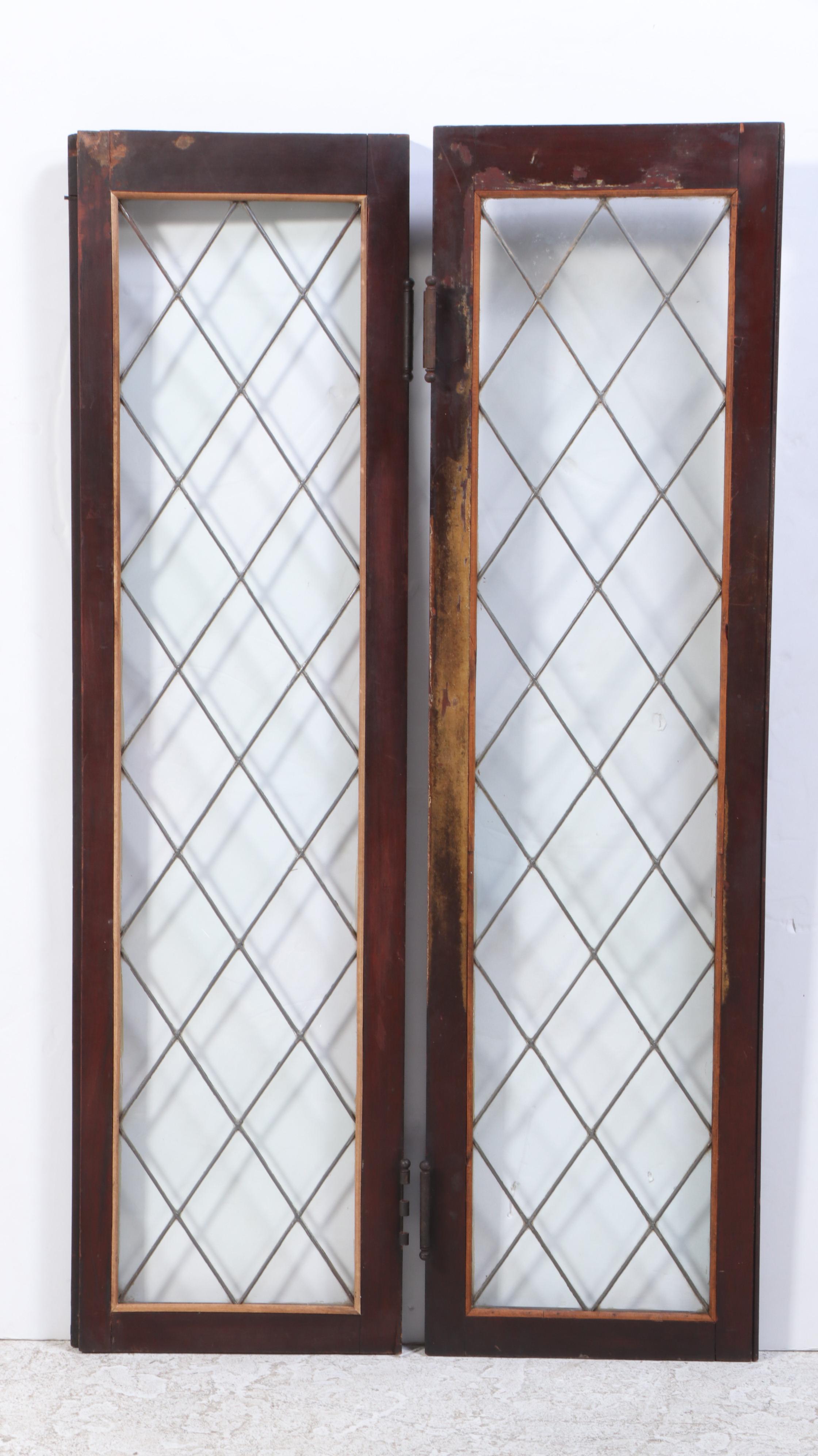 Leaded Glass Window Panels, Early 20th Century