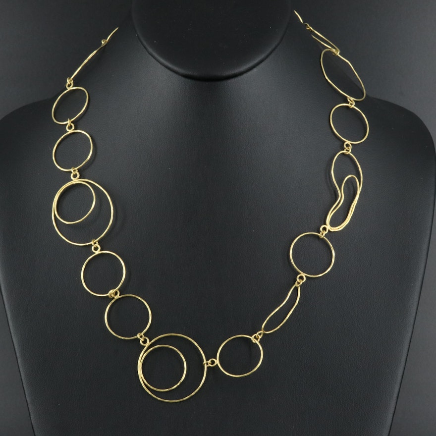 18K Circle Link Necklace