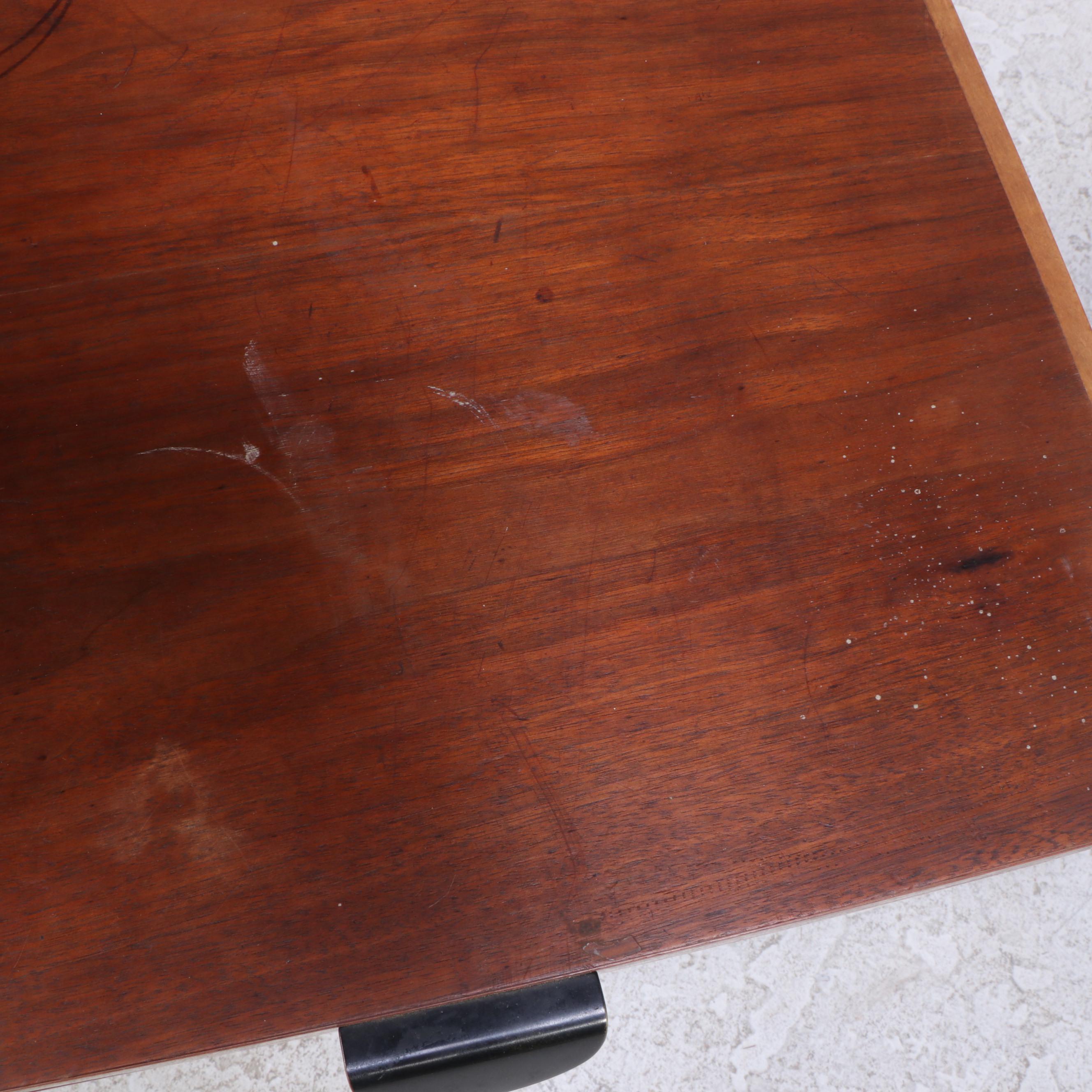 Mid Century Modern Walnut and Maple Four-Drawer Bedside Chest