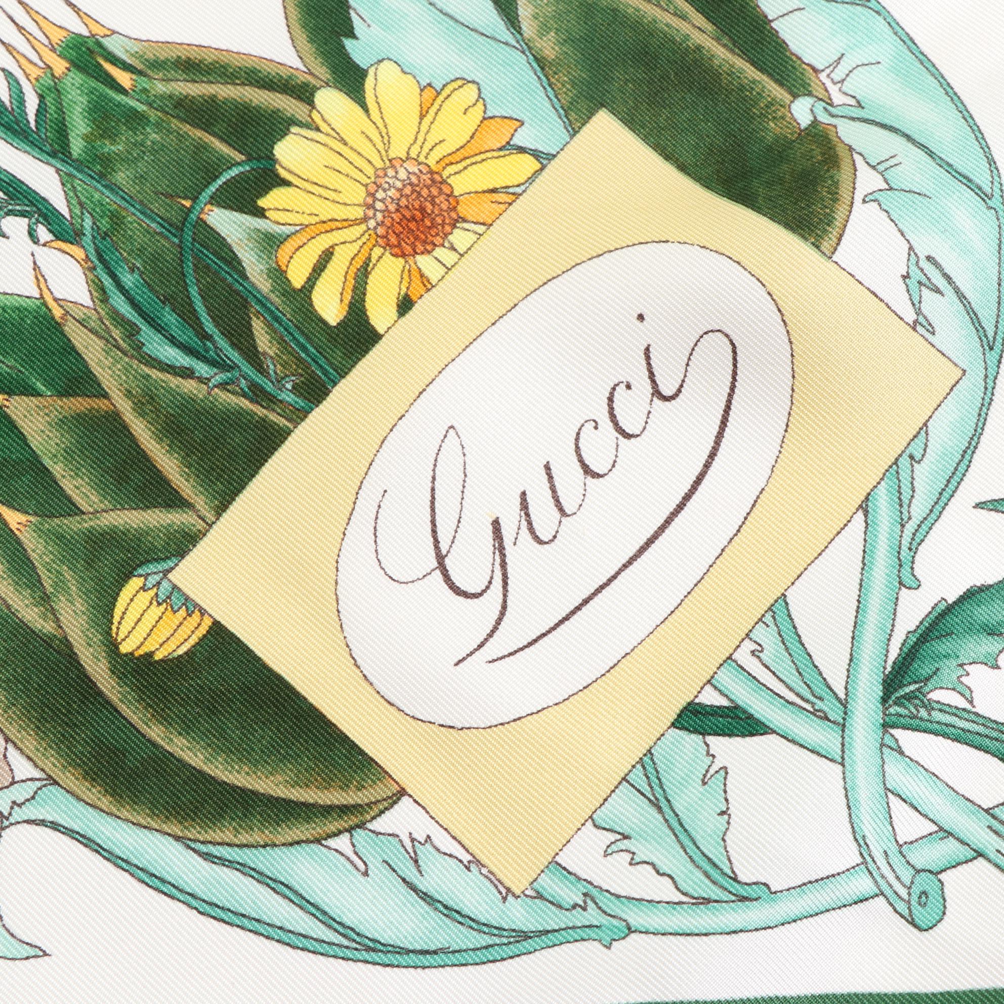 Gucci Vegetable Garden Scarf 90 in Silk Twill