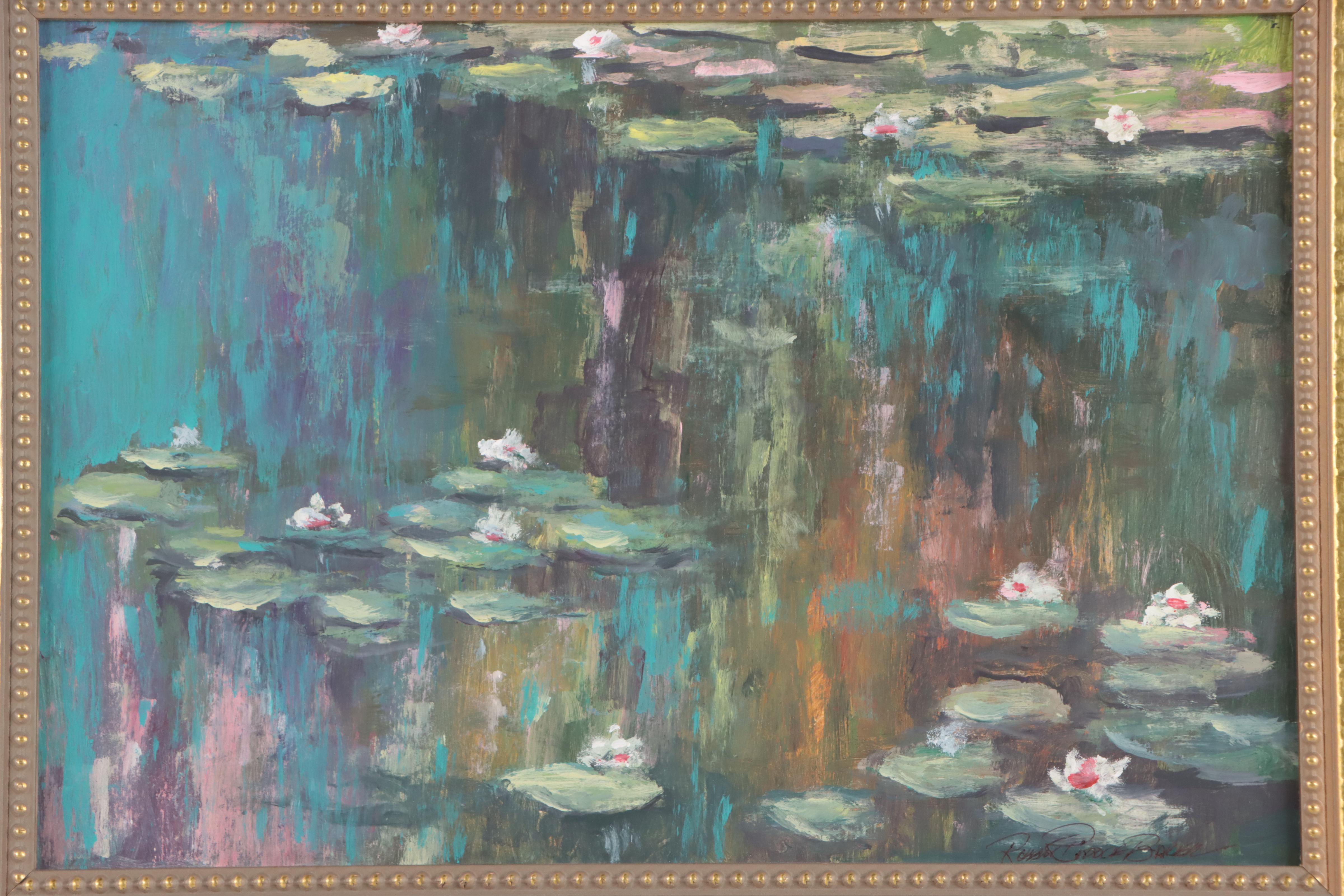 Robert Riddle Baker Acrylic Waterscape Painting "A Quiet Flow," 2023