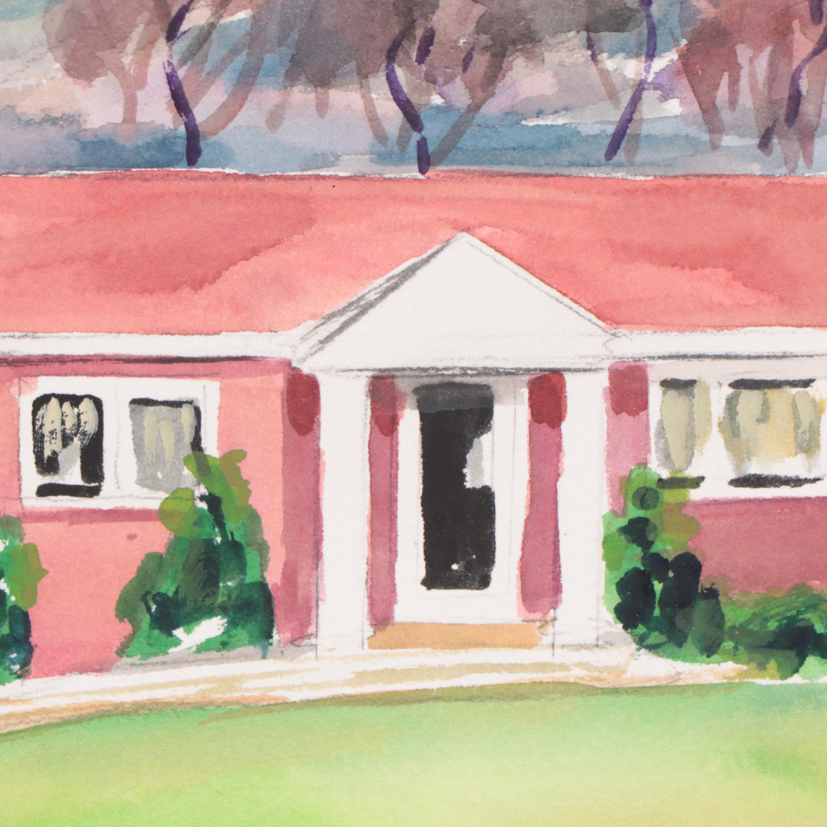 Kathleen Zimbicki Street View Watercolor Painting, 2021