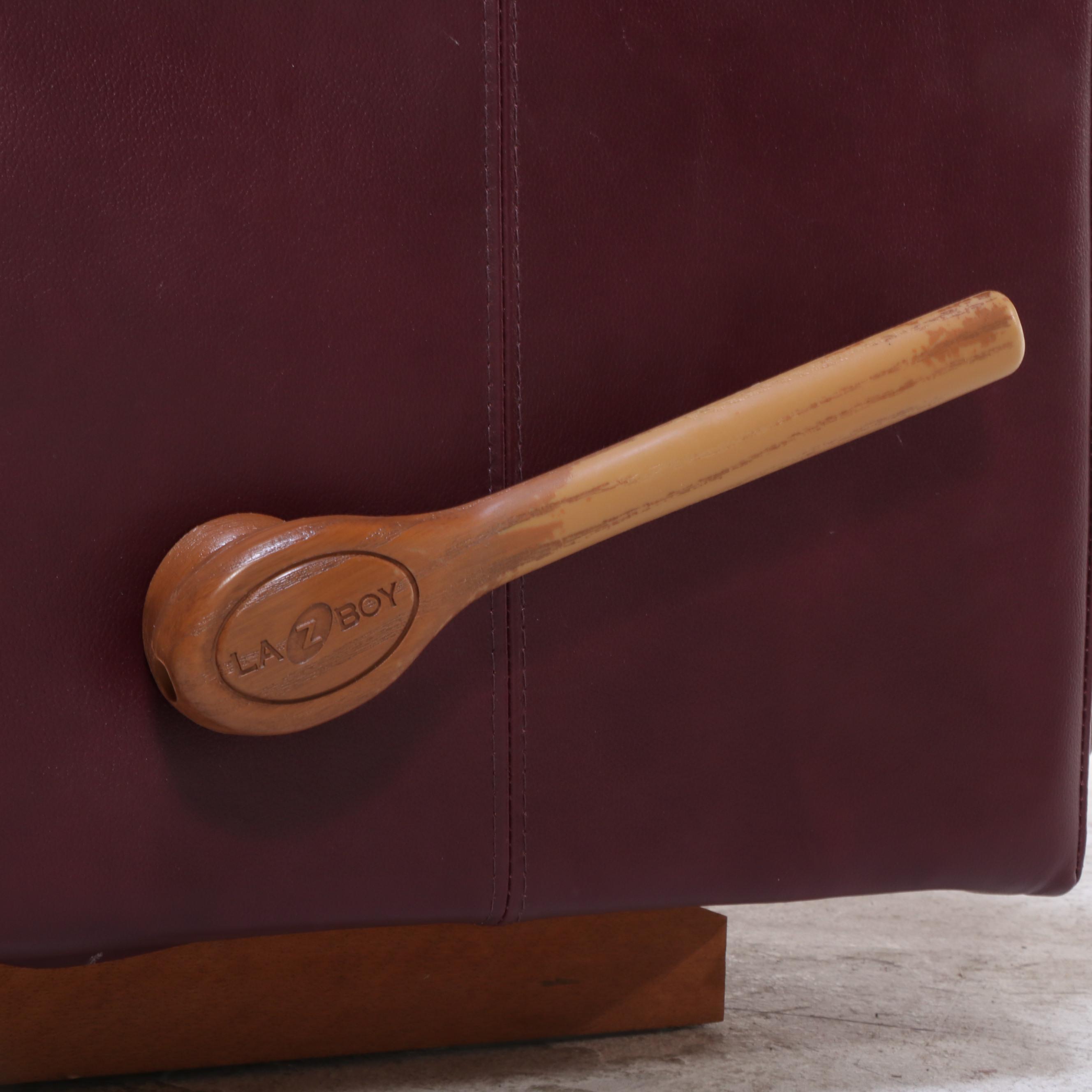 La-Z-Boy Burgundy Leather Rocker-Recliner