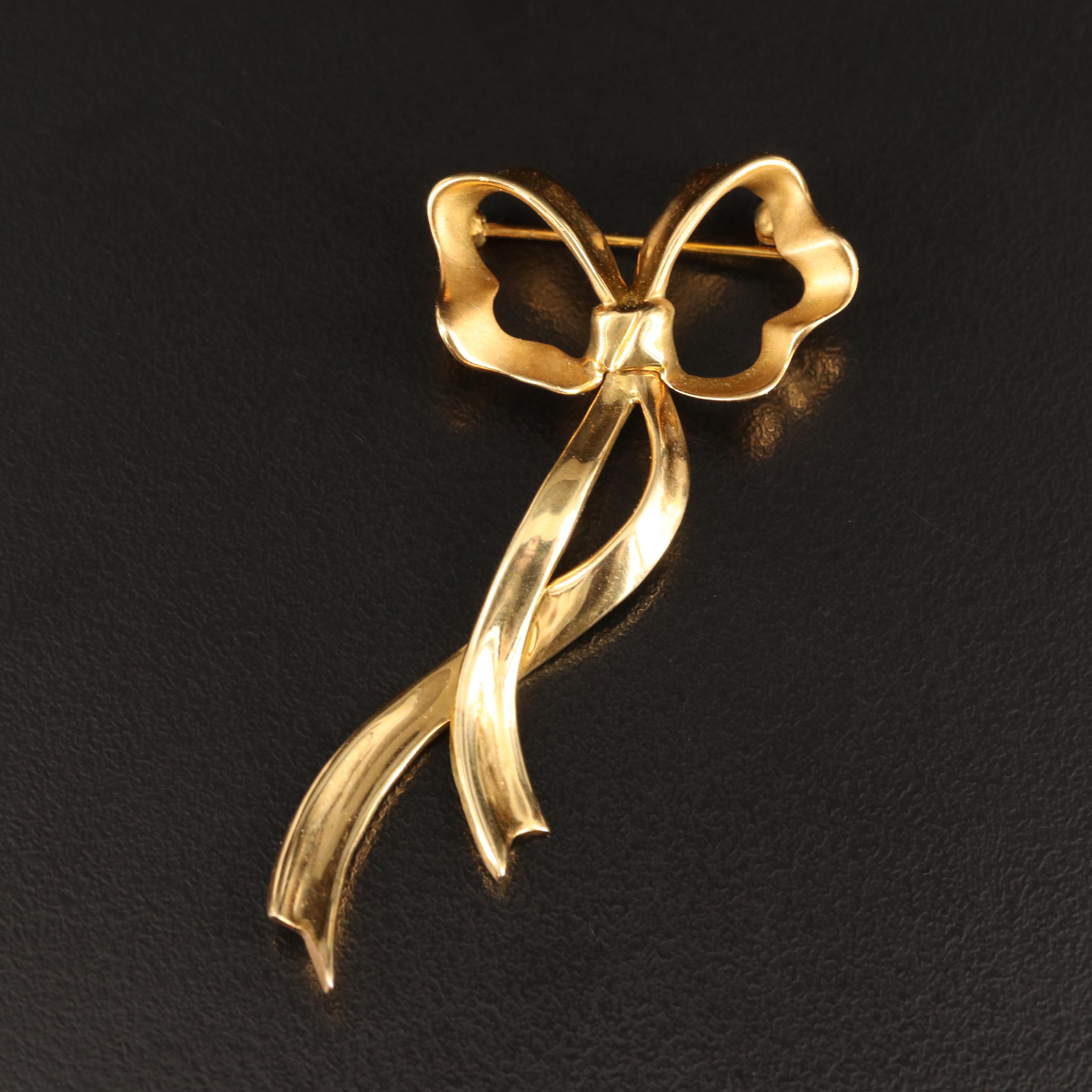 Tiffany & Co. 18K Converted Bow Pin